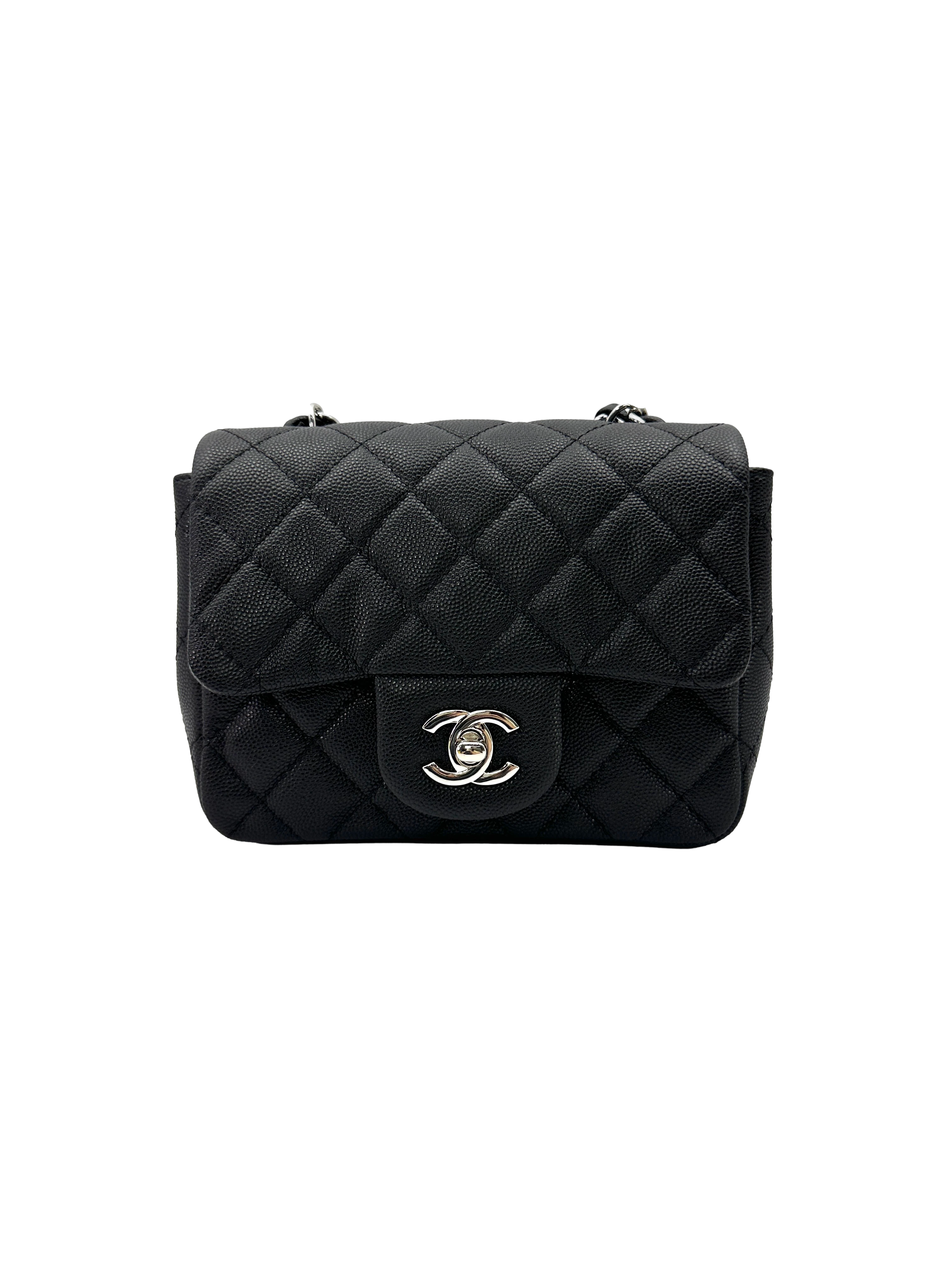 Chanel Classic Flap Black Quilted Leather Mini Flap Bag CC2334