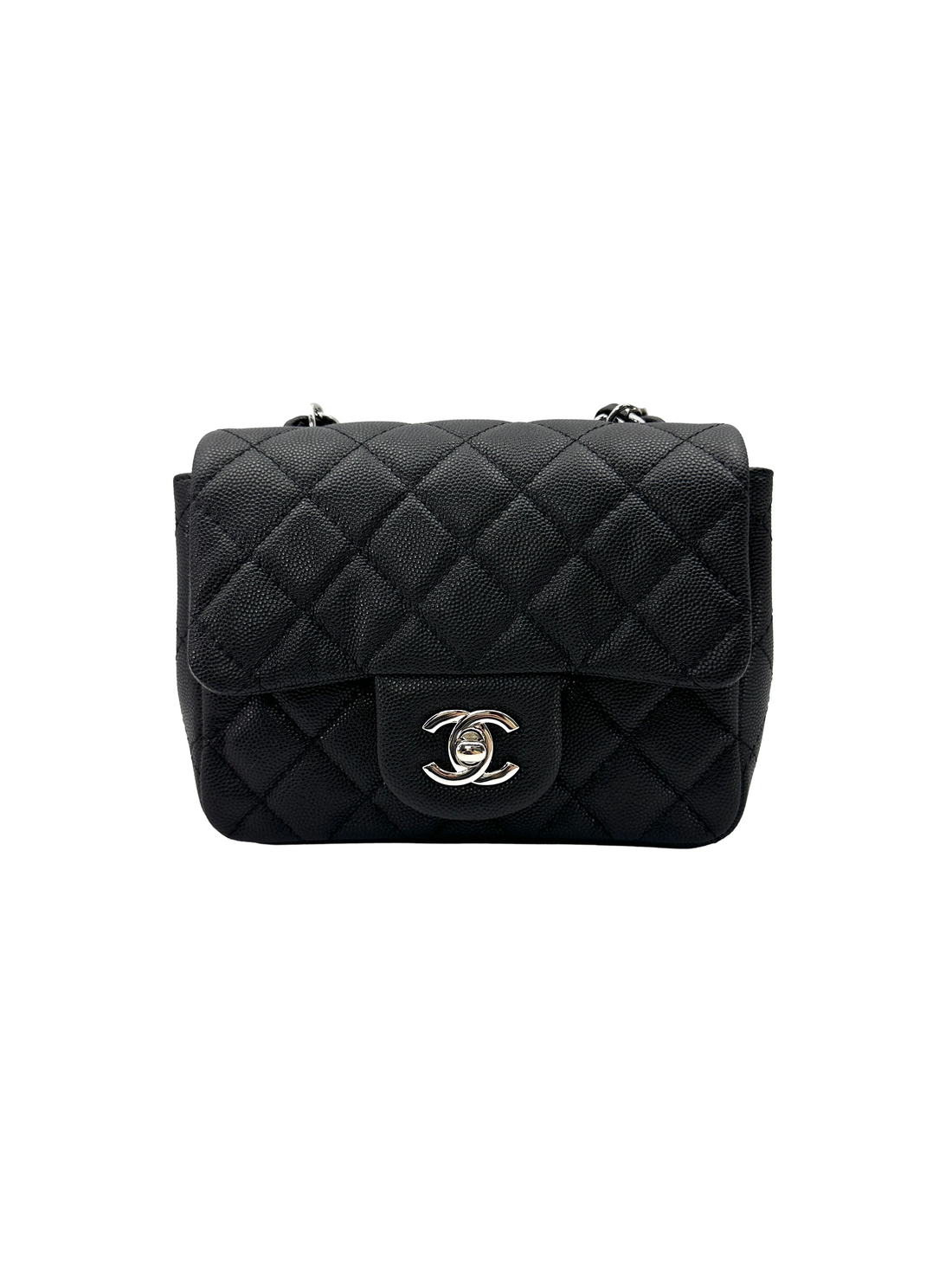 Chanel Classic Flap Black Quilted Leather Mini Flap Bag CC2334