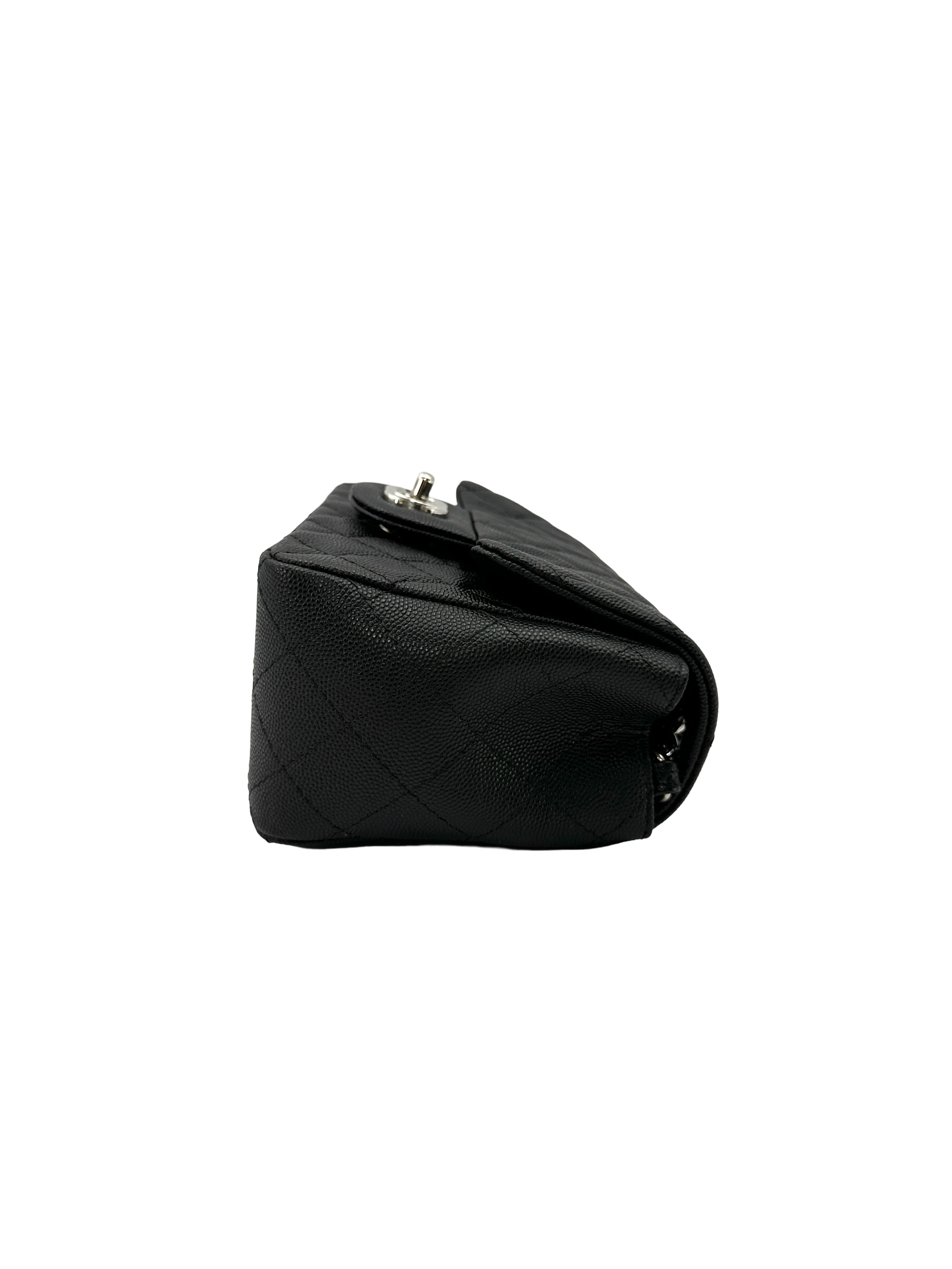 Chanel Classic Flap Black Quilted Leather Mini Flap Bag CC2334