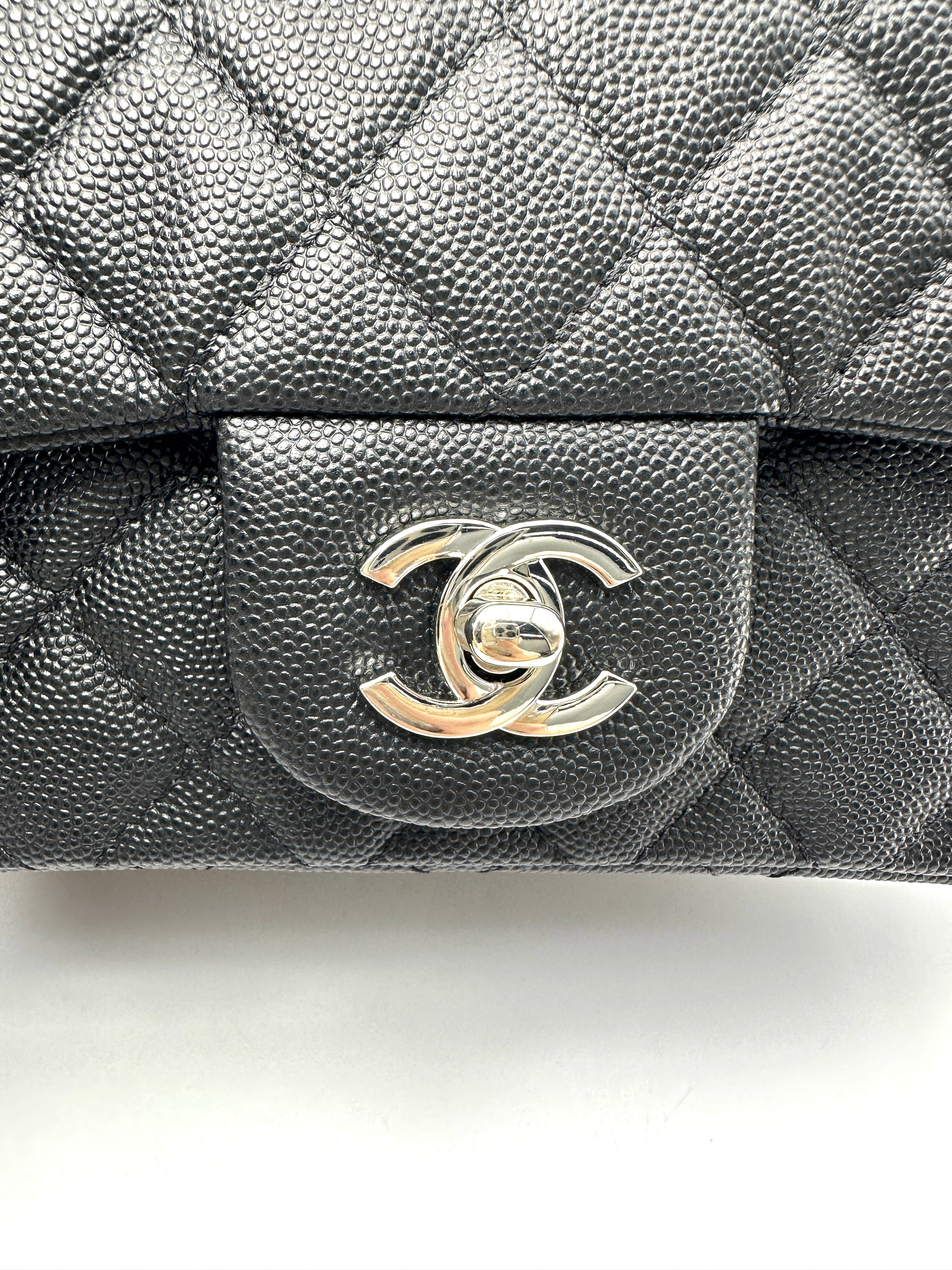 Chanel Classic Flap Black Quilted Leather Mini Flap Bag CC2334