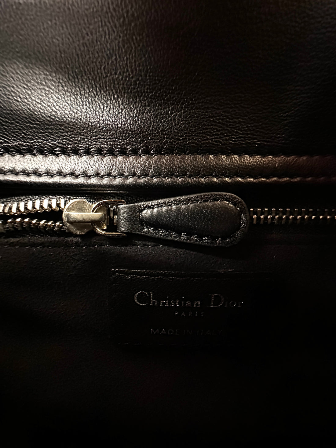 Christian Dior Lady Dior Black Cannage Lambskin Handle Bag CC2333