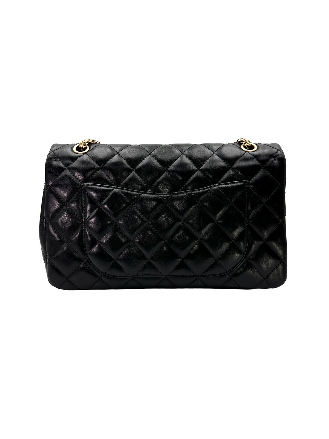 Chanel 2.55 Reissue Black Quilted Lambskin Wallet On Chain(14***64) DR837