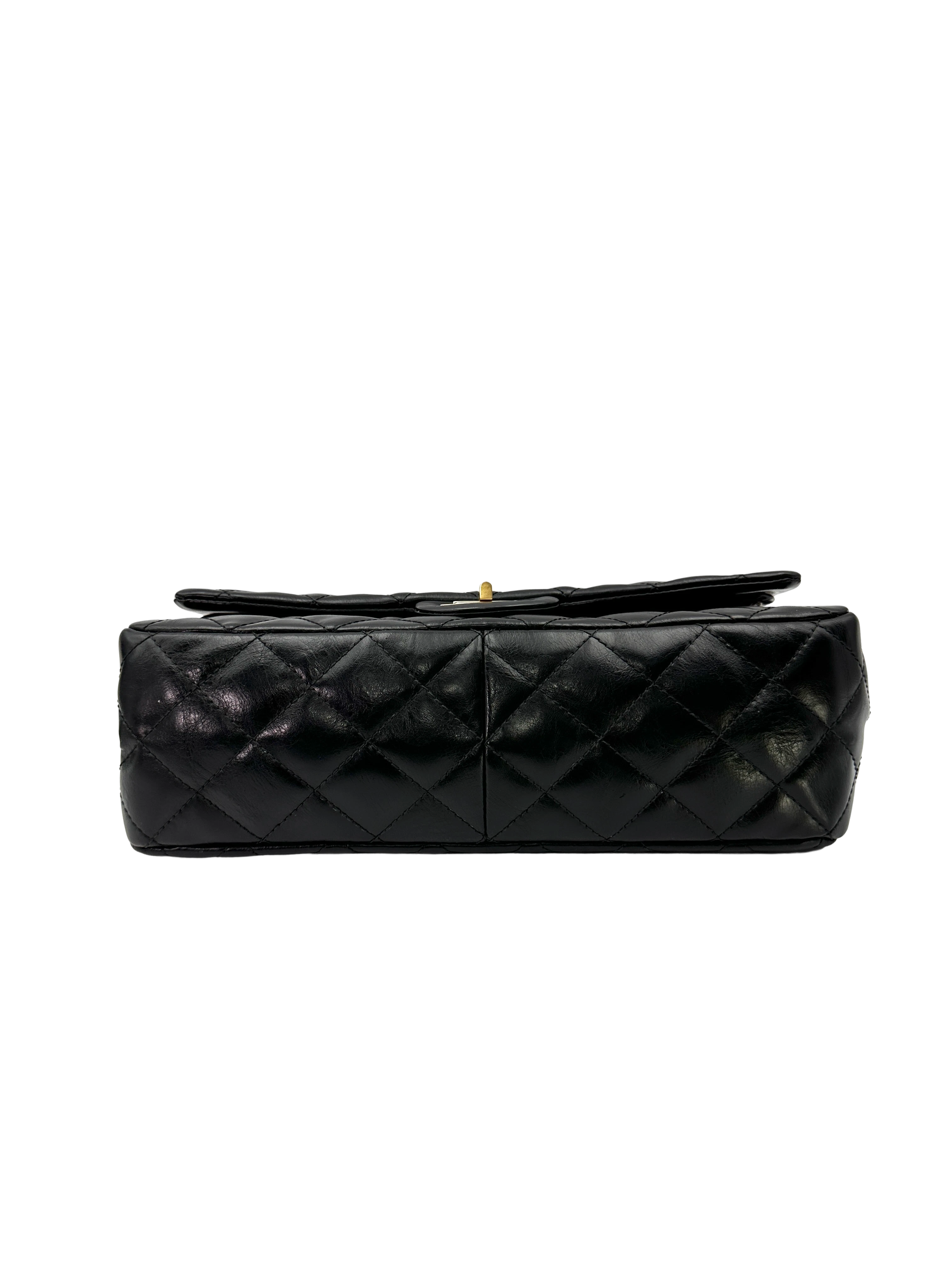 Chanel 2.55 Reissue Black Quilted Lambskin Wallet On Chain(14***64) DR837