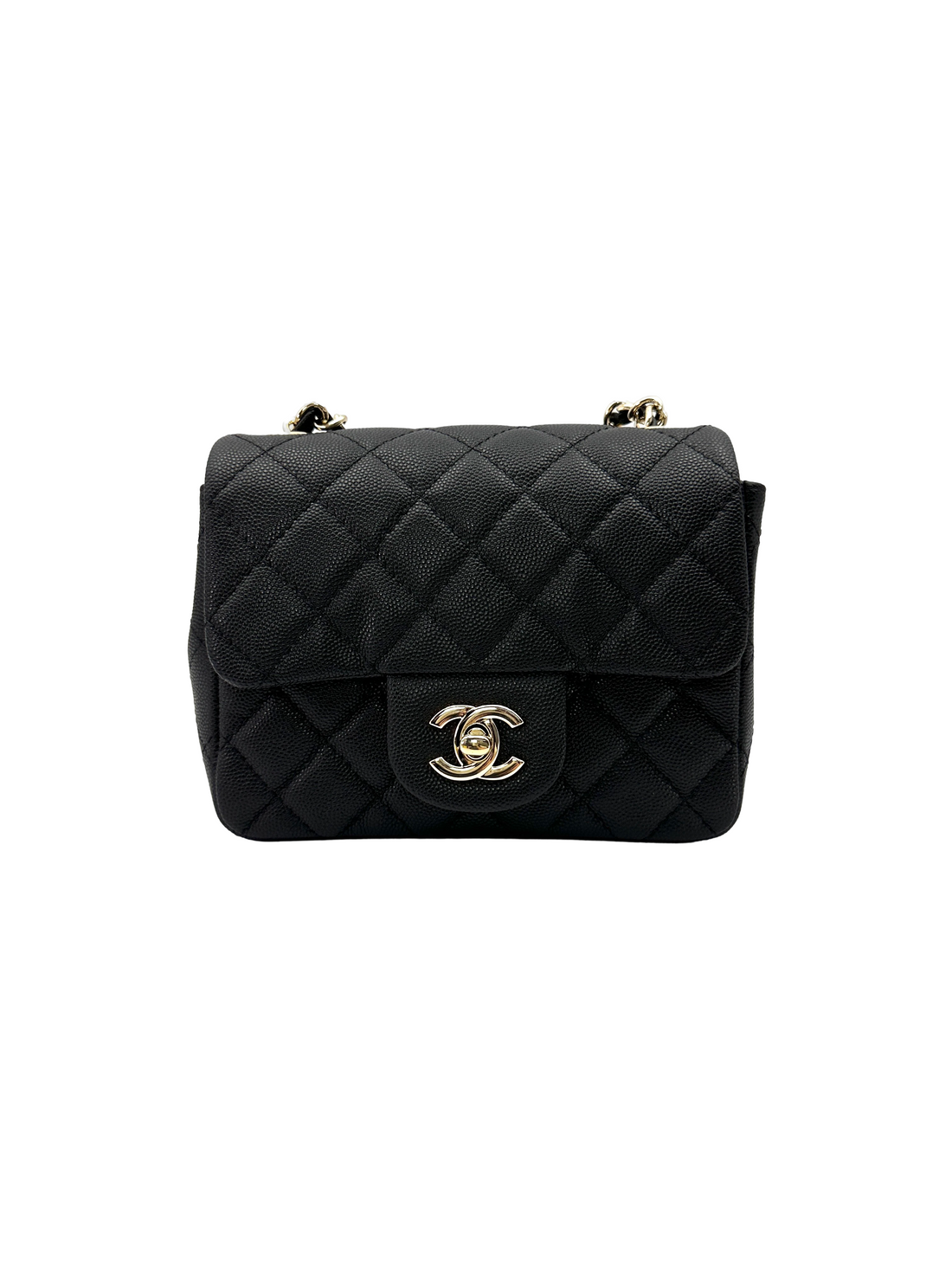 Chanel Classic Flap Black Quilted Leather Mini Flap Bag CC2335