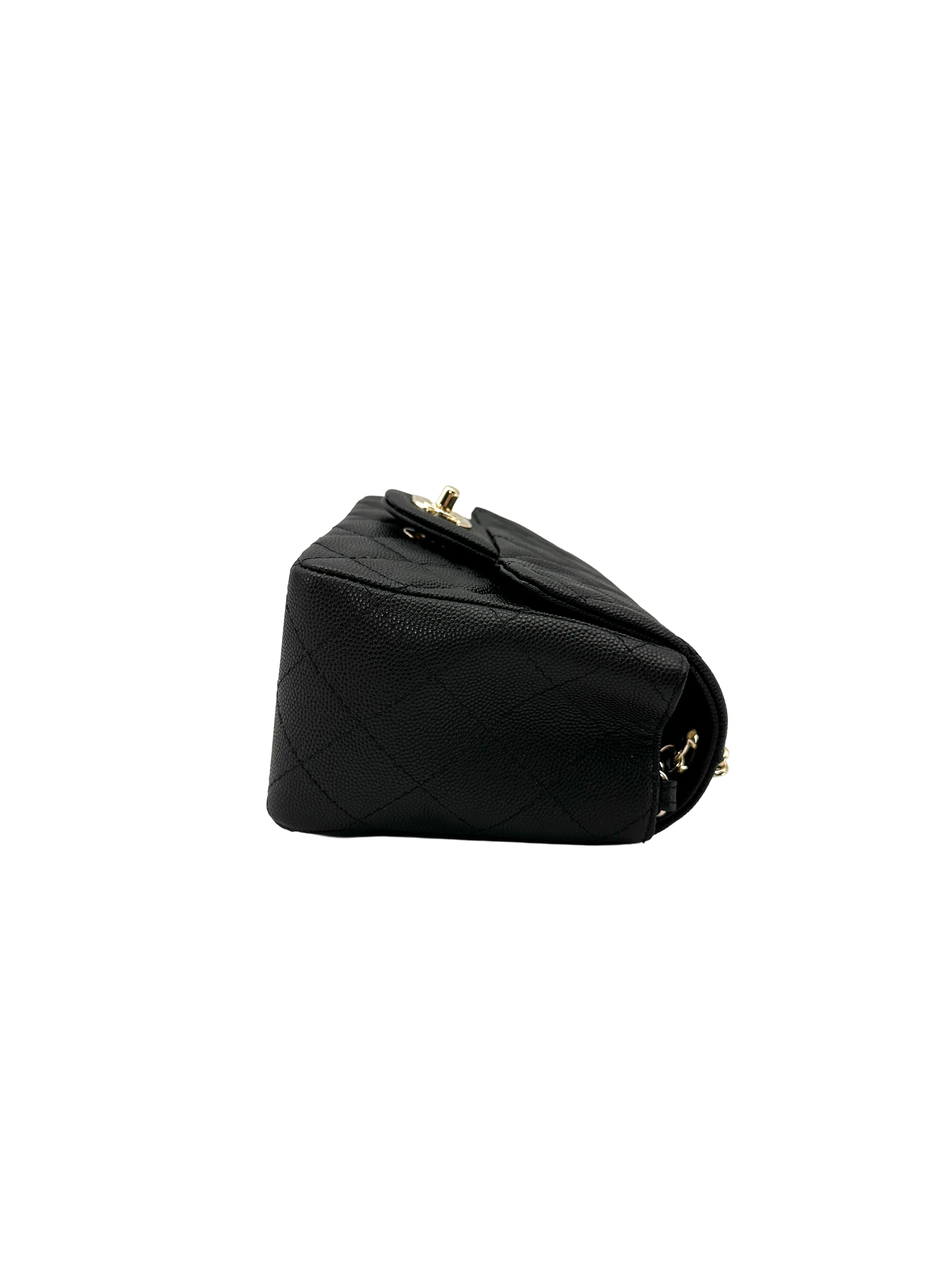 Chanel Classic Flap Black Quilted Leather Mini Flap Bag CC2335