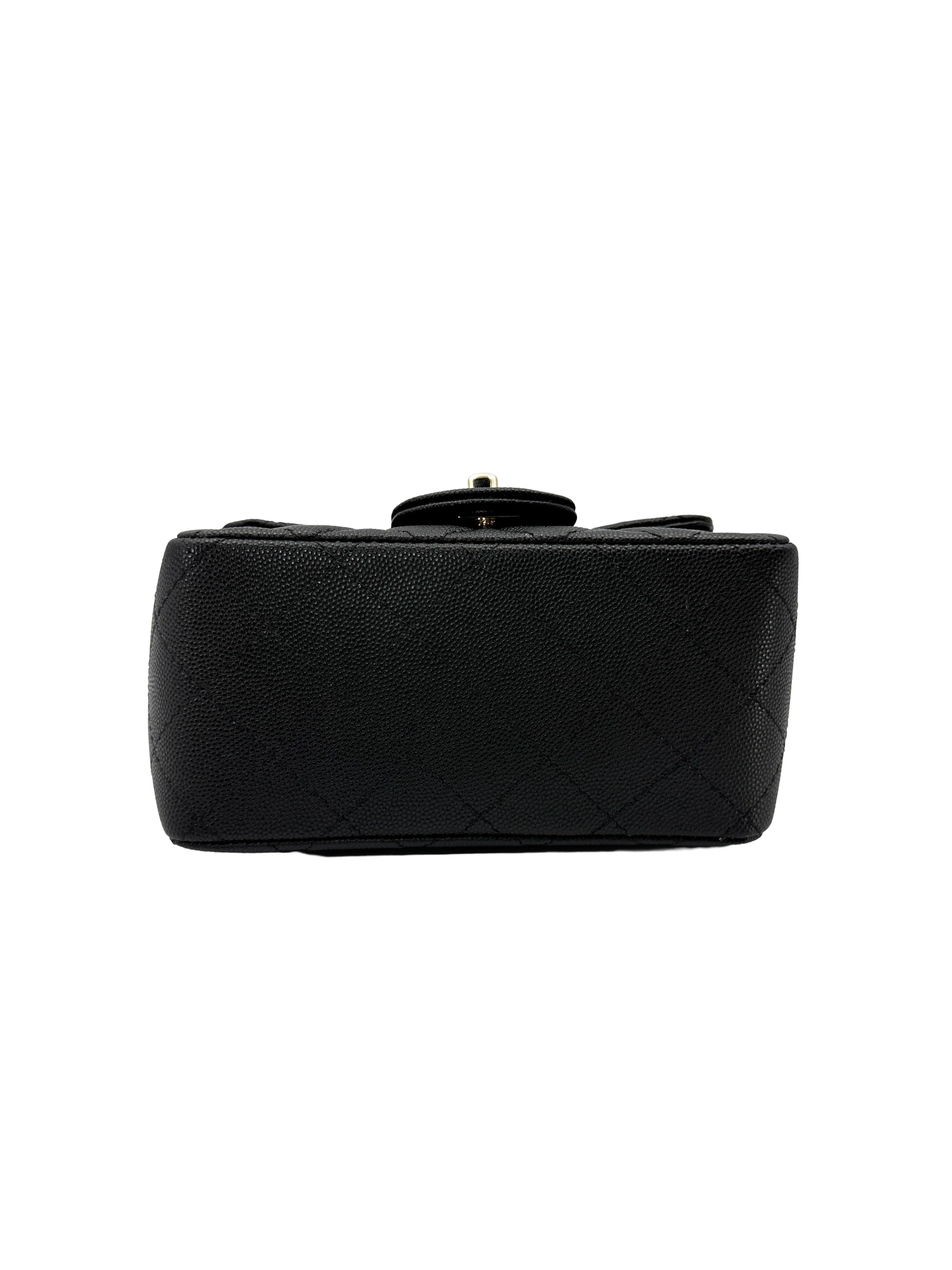 Chanel Classic Flap Black Quilted Leather Mini Flap Bag CC2335