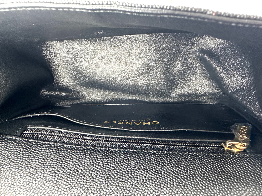Chanel Classic Flap Black Quilted Leather Mini Flap Bag CC2335