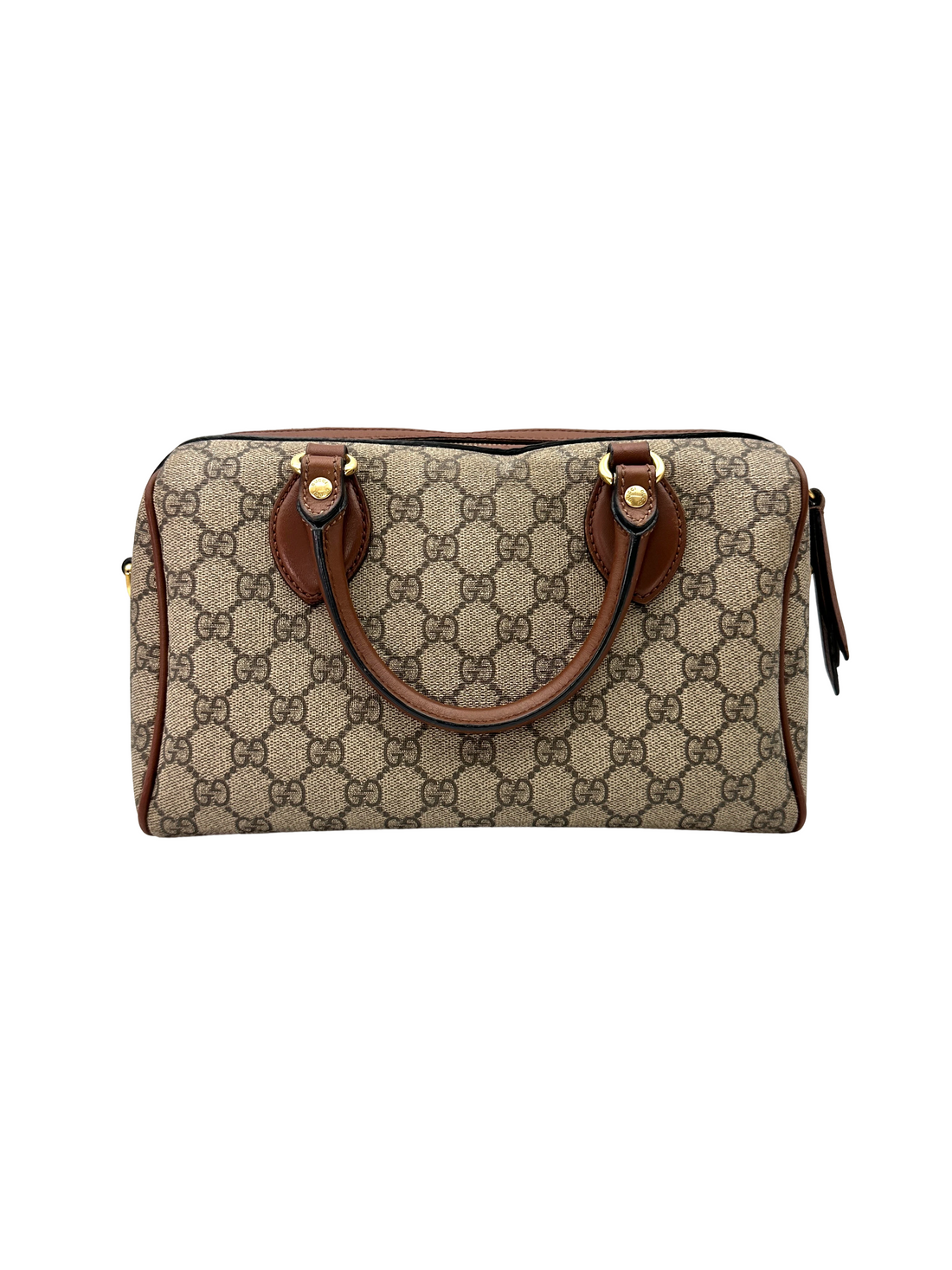 Gucci GG Supreme Canvas Floral Embroidered Boston Bag GG1369