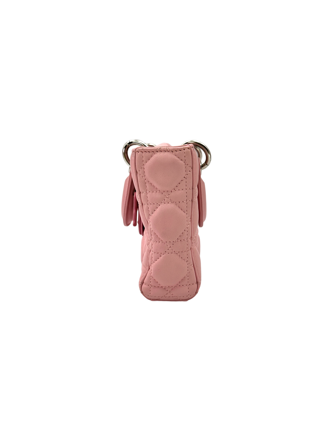 Christian Dior D-joy Pink Cannage Lambskin Handle Bag DR840