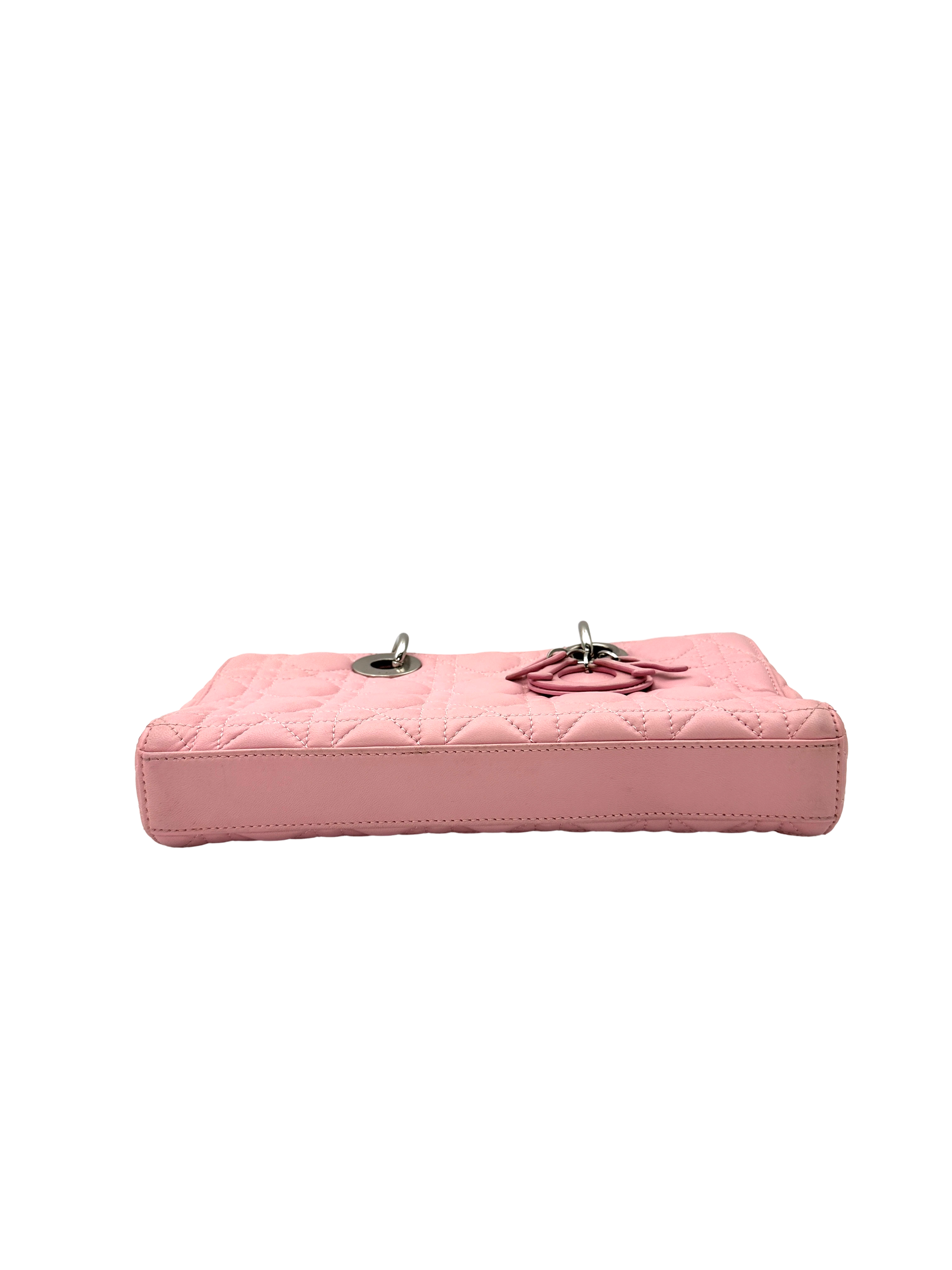 Christian Dior D-joy Pink Cannage Lambskin Handle Bag DR840