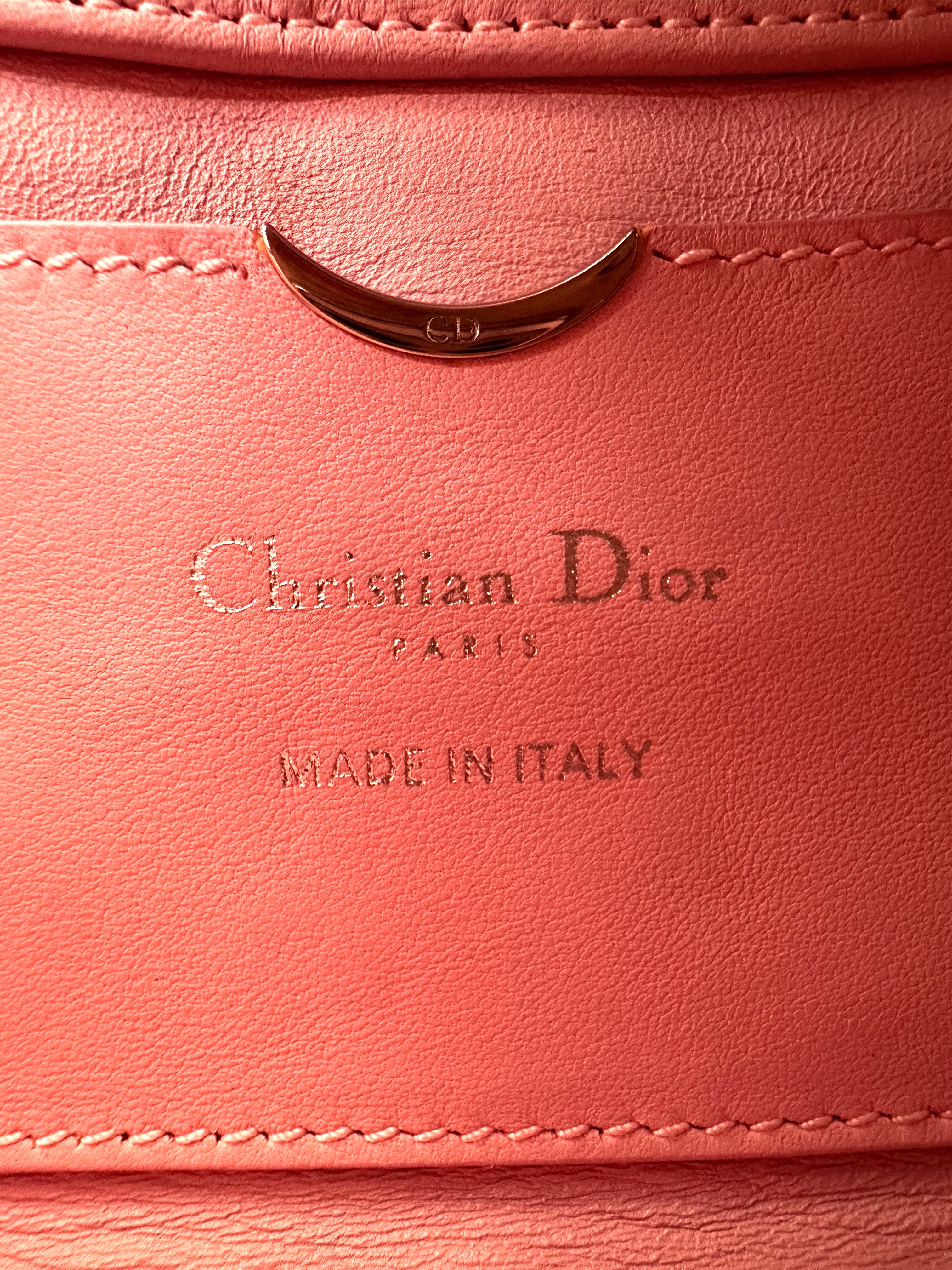 Christian Dior D-joy Pink Cannage Lambskin Handle Bag DR840