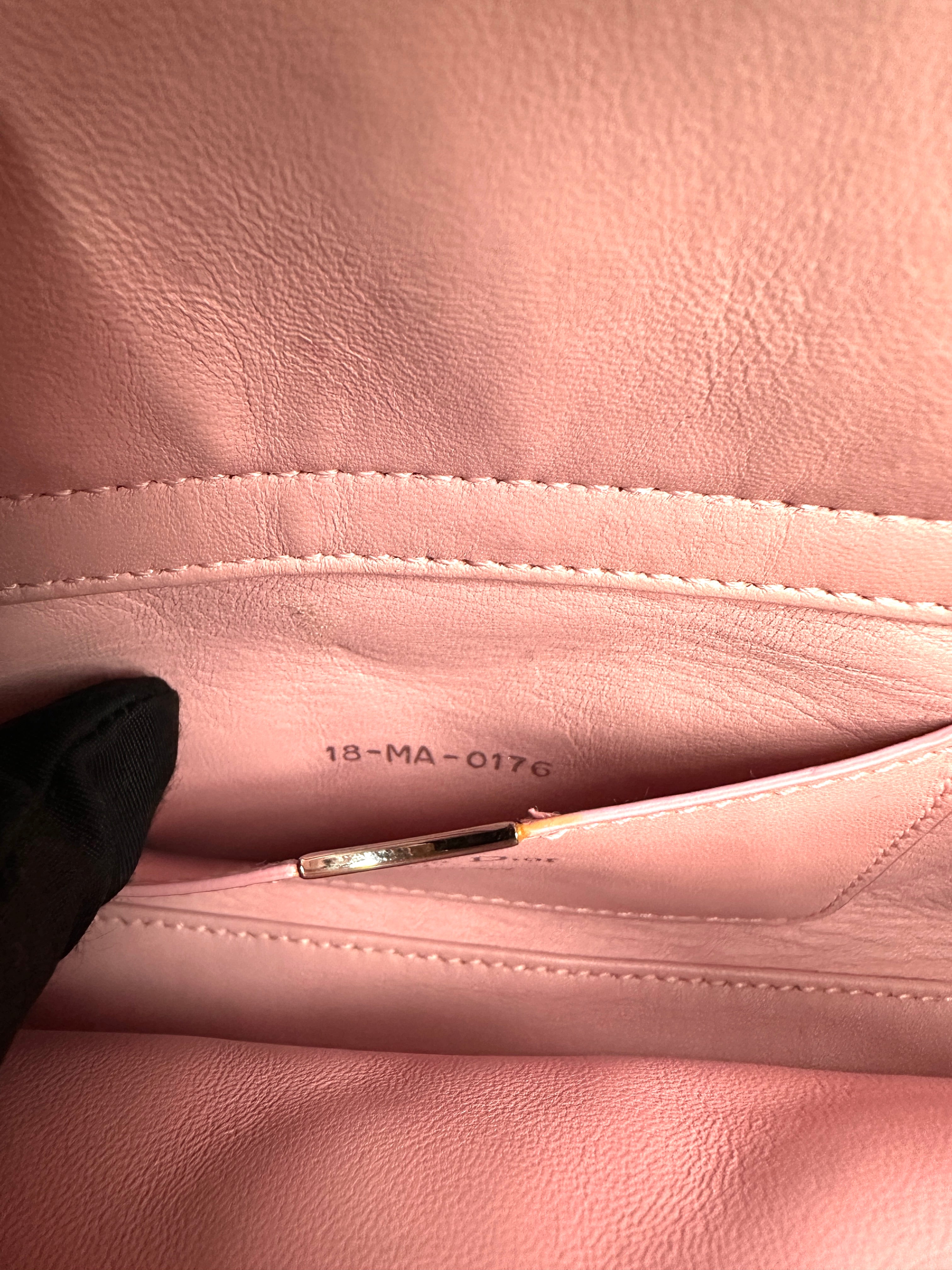 Christian Dior D-joy Pink Cannage Lambskin Handle Bag DR840