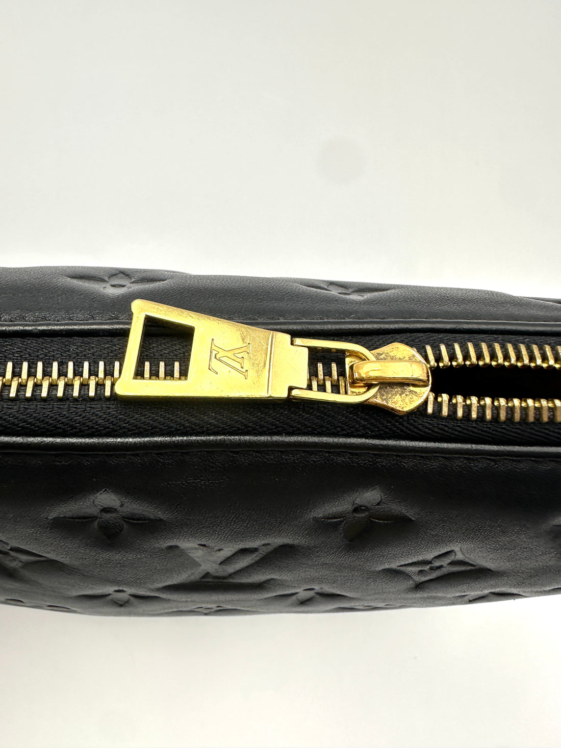 Louis Vuitton Coussin PM Black Monogram Embossed Leather Shoulder Bag LV3157
