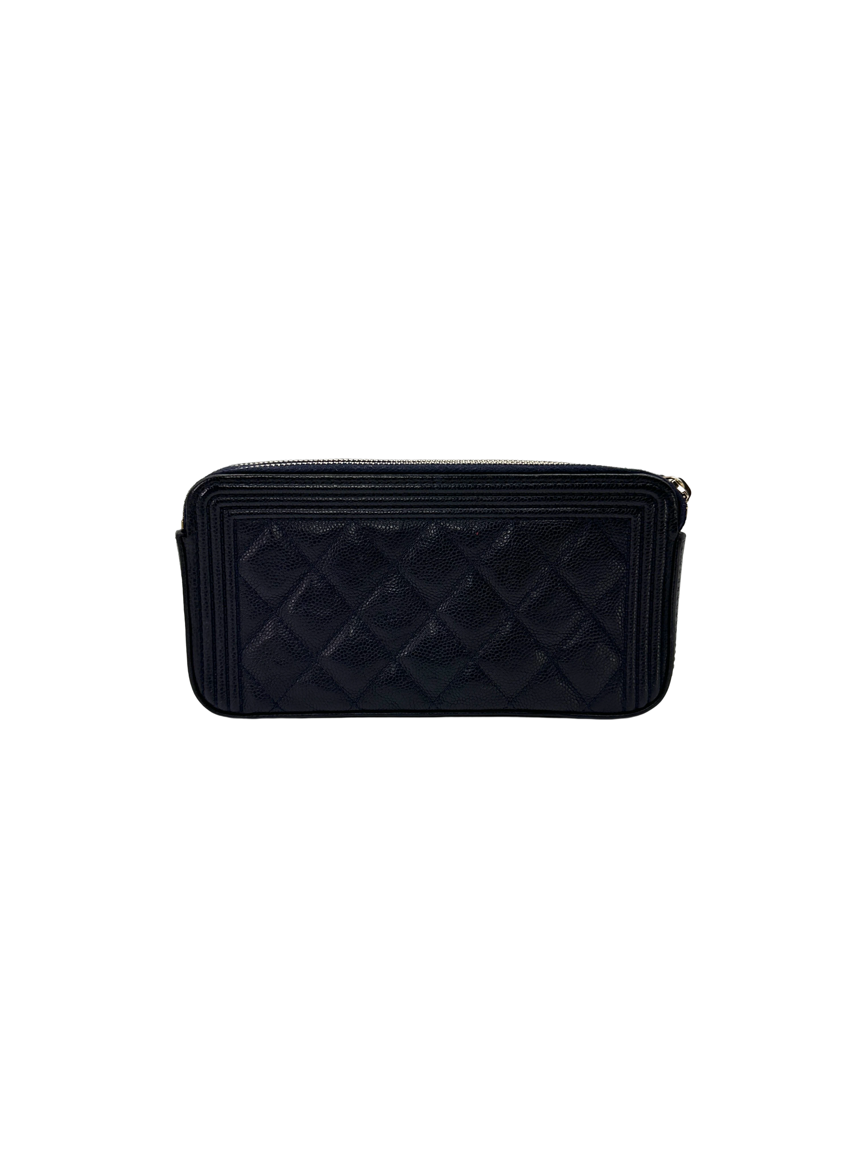 Chanel LeBoy Navy Quilted Leather Wallet(25***14) CC2341