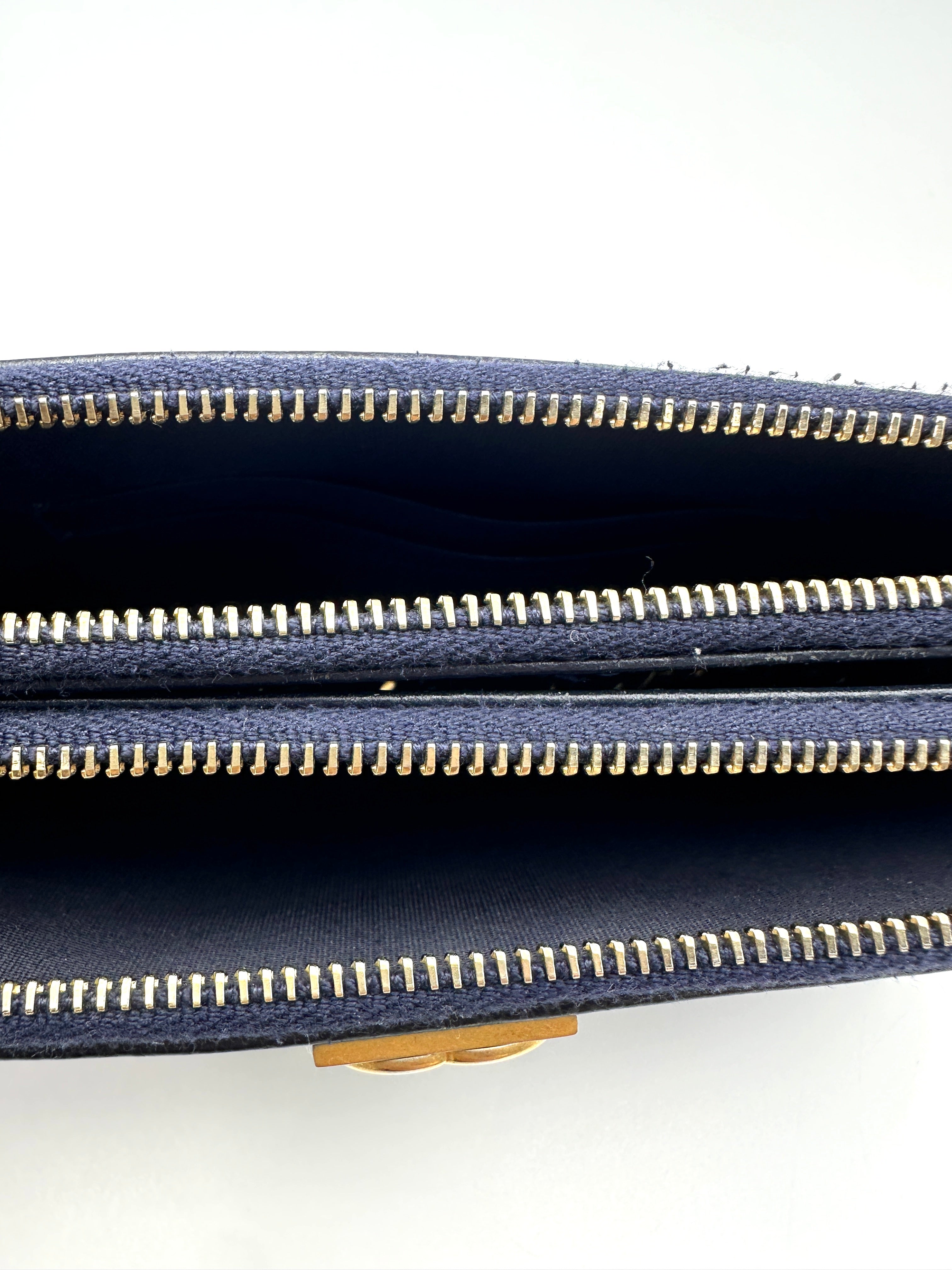 Chanel LeBoy Navy Quilted Leather Wallet(25***14) CC2341