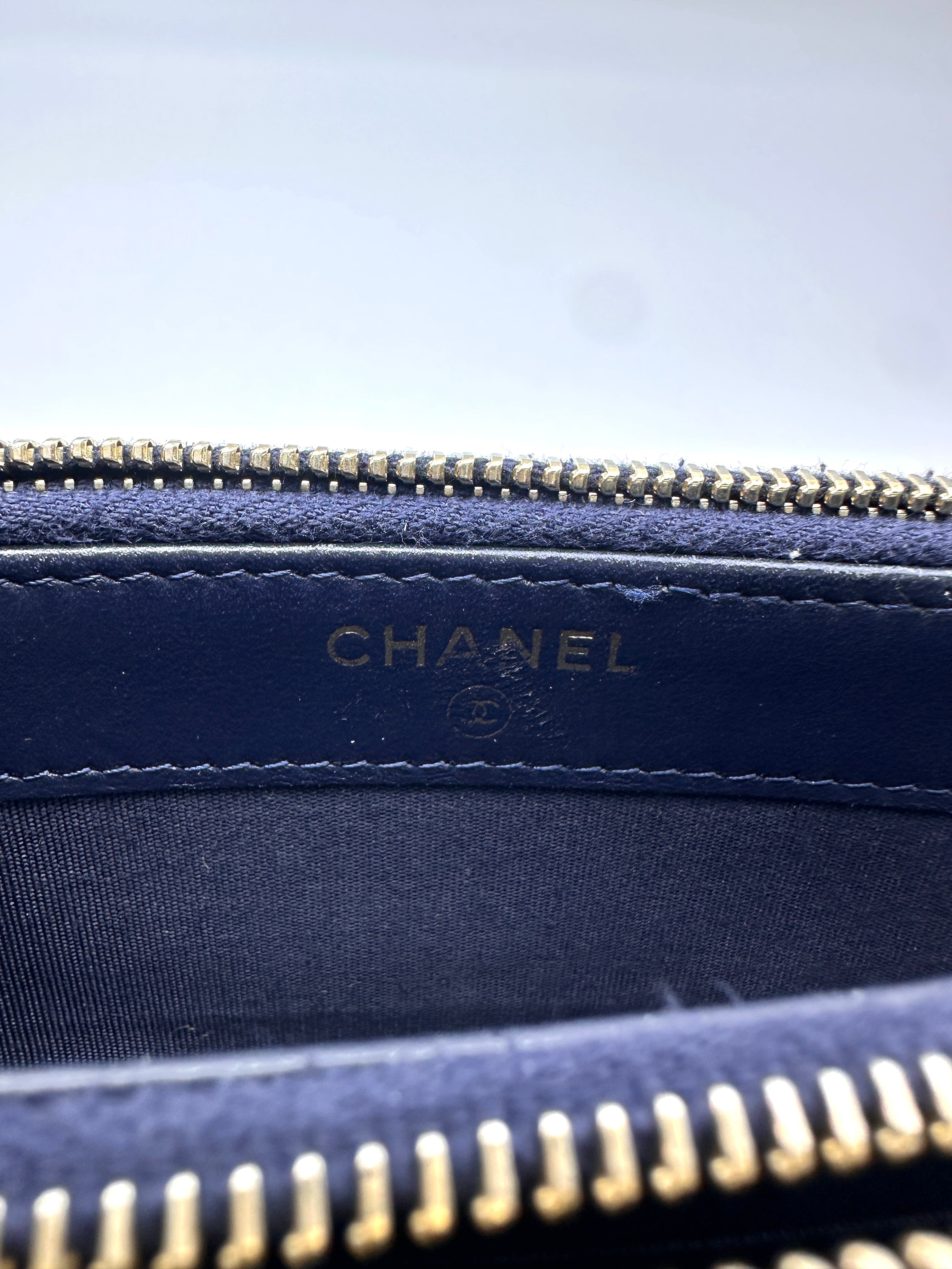 Chanel LeBoy Navy Quilted Leather Wallet(25***14) CC2341
