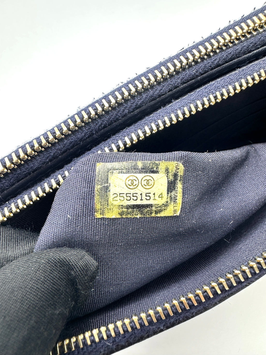 Chanel LeBoy Navy Quilted Leather Wallet(25***14) CC2341