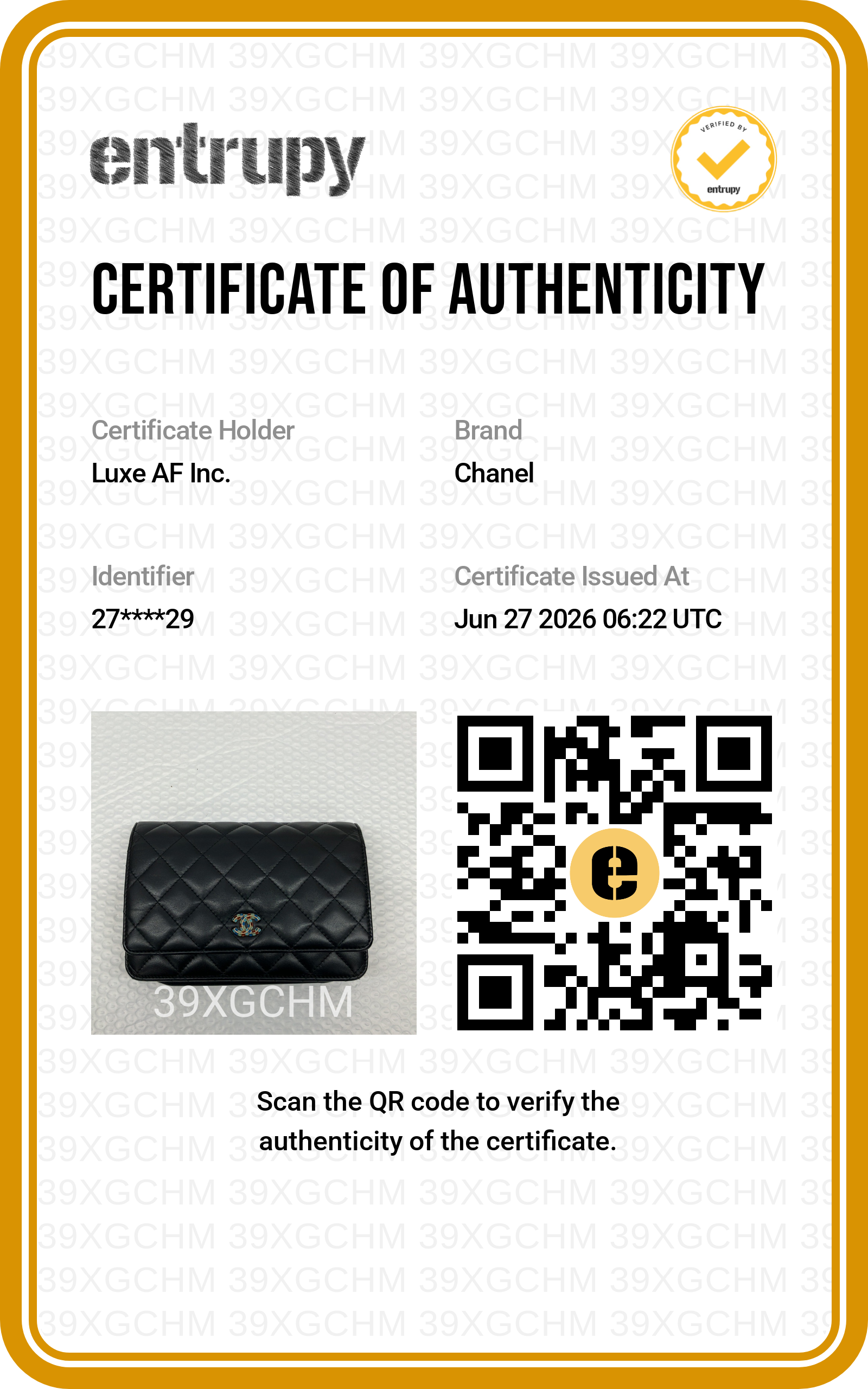 Chanel Black Quilted Leather Wallet On Chain(27***29) CC2326