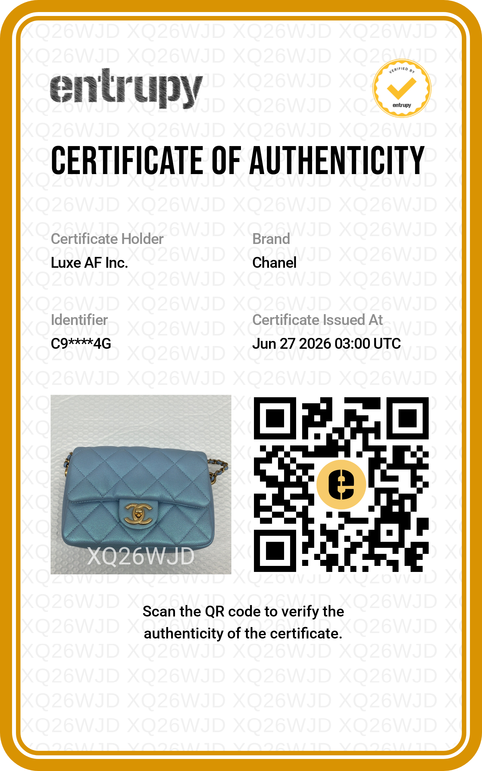 Chanel Classic Flap Iridescent Blue Quilted Leather Mini Flap Bag(C9***4G) CC2325