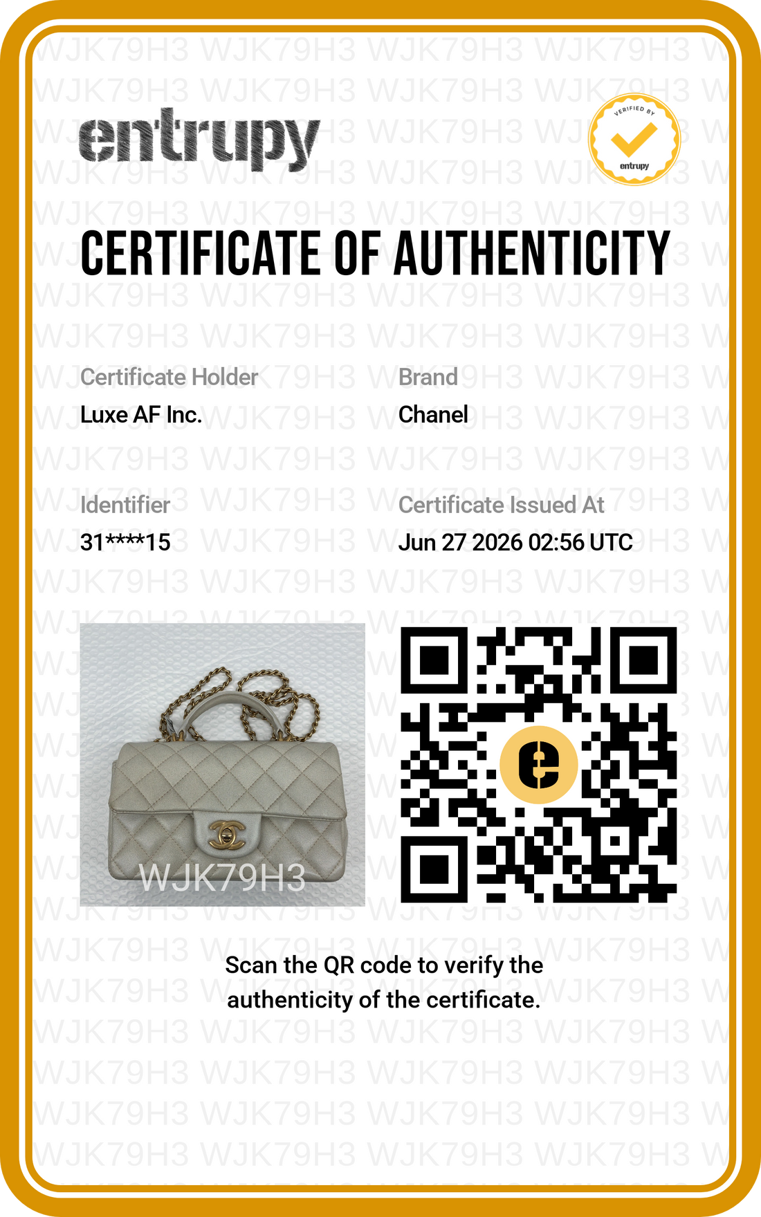 Chanel 21S Classic Flap White Quilted Lambskin Top Handle Bag(31***15) IRIS255
