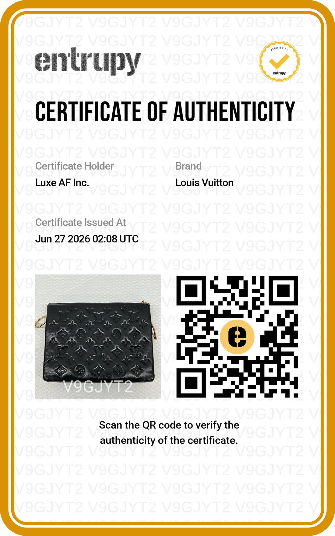 Louis Vuitton Coussin PM Black Monogram Embossed Leather Shoulder Bag LV3147