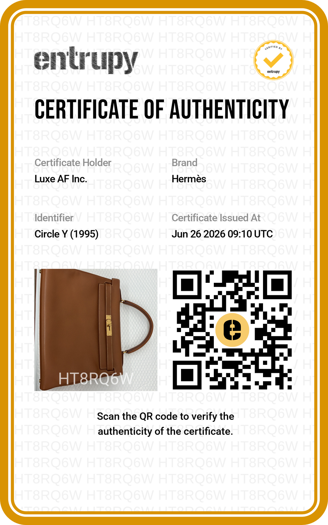Hermes Kelly Brown Leather Handle Bag With Gold Hardware HR136SA