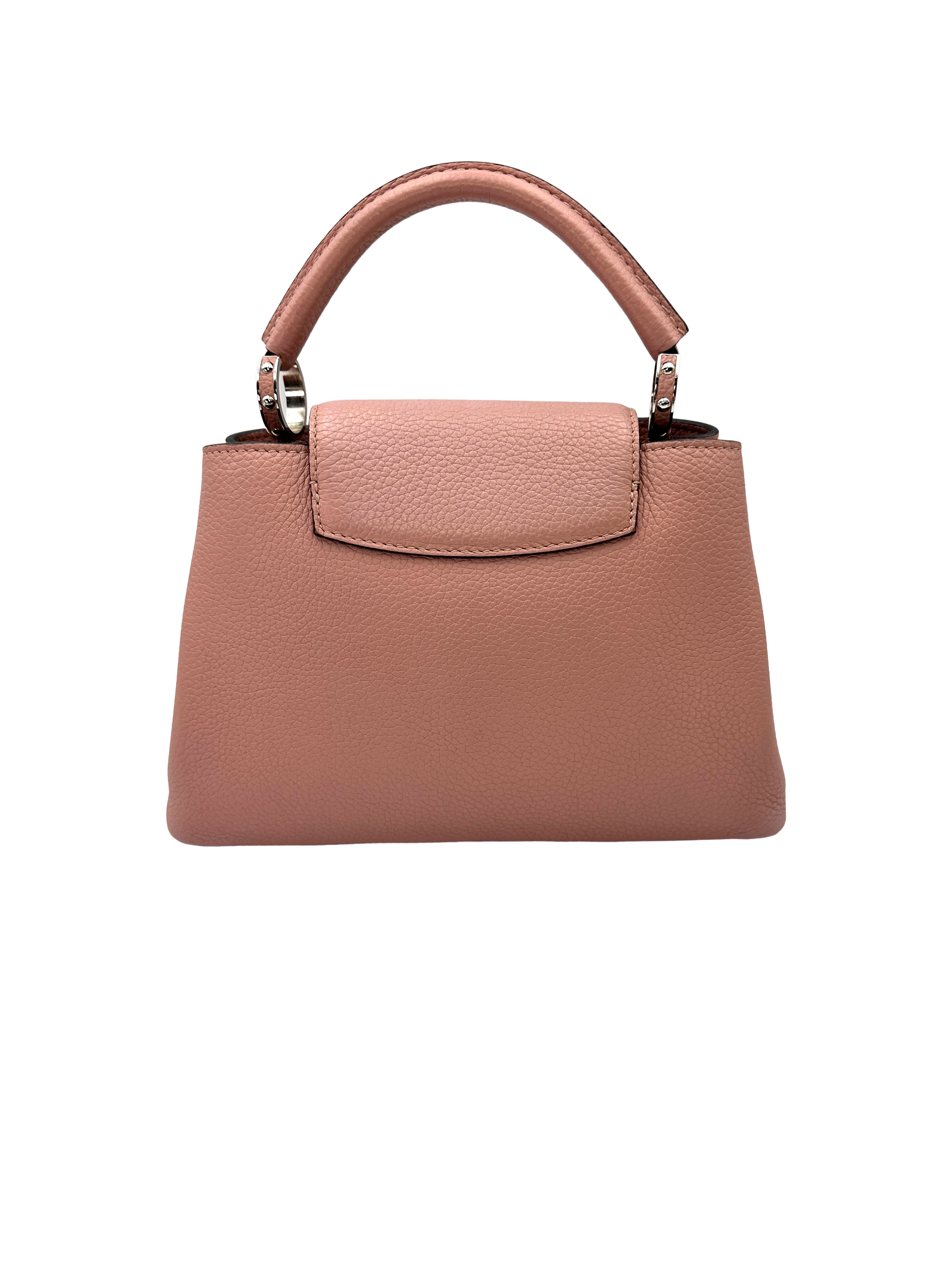 Louis Vuitton Capucines BB Pink Taurillon Leather Handle Bag LV3158