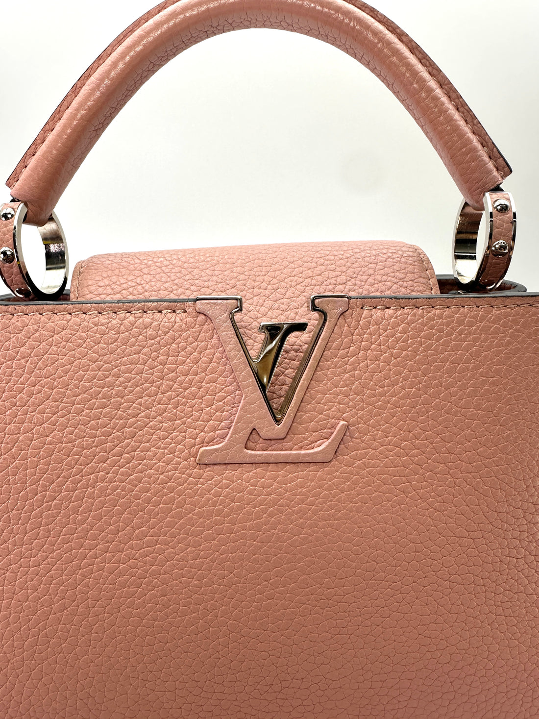 Louis Vuitton Capucines BB Pink Taurillon Leather Handle Bag LV3158