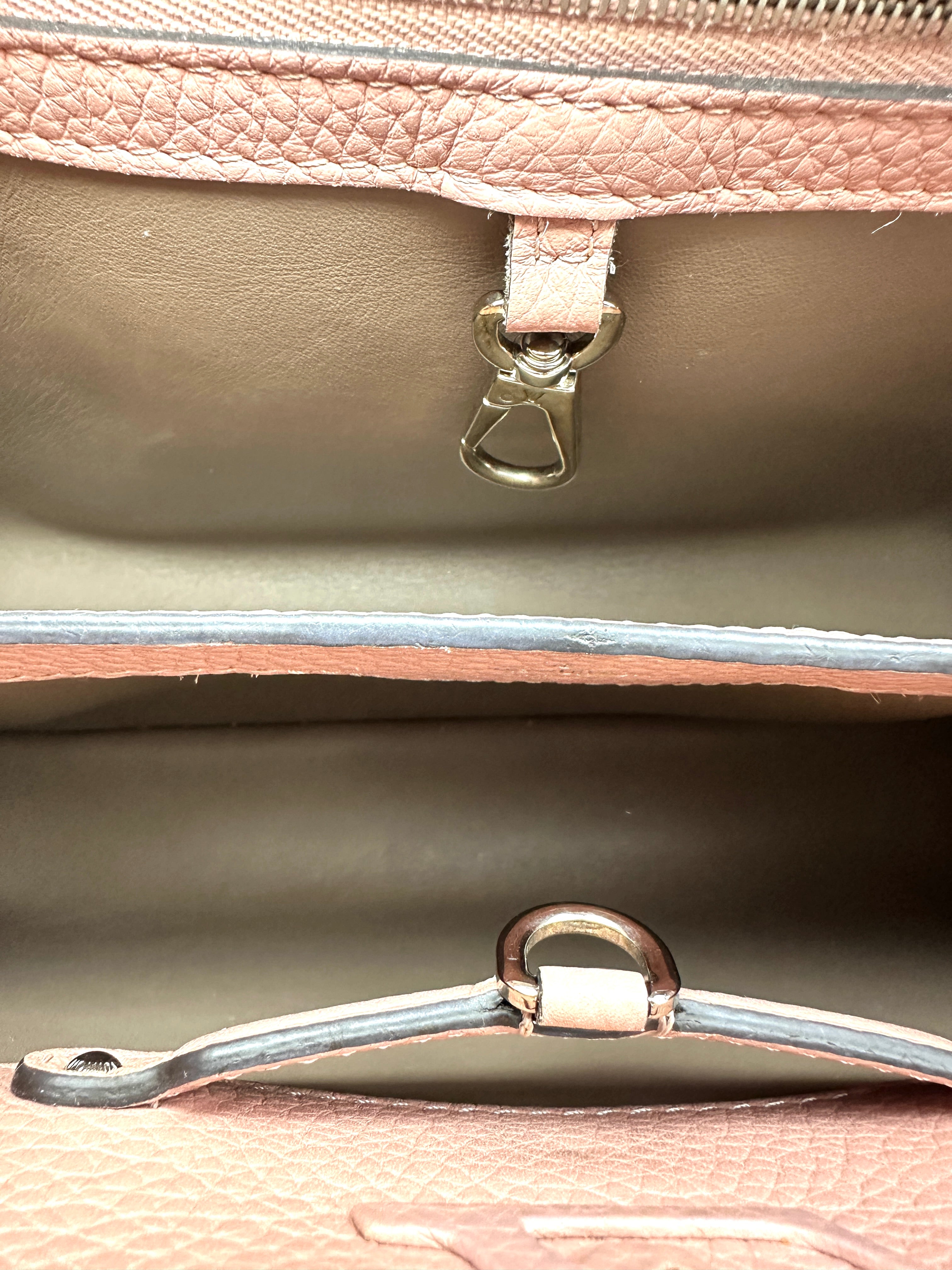 Louis Vuitton Capucines BB Pink Taurillon Leather Handle Bag LV3158