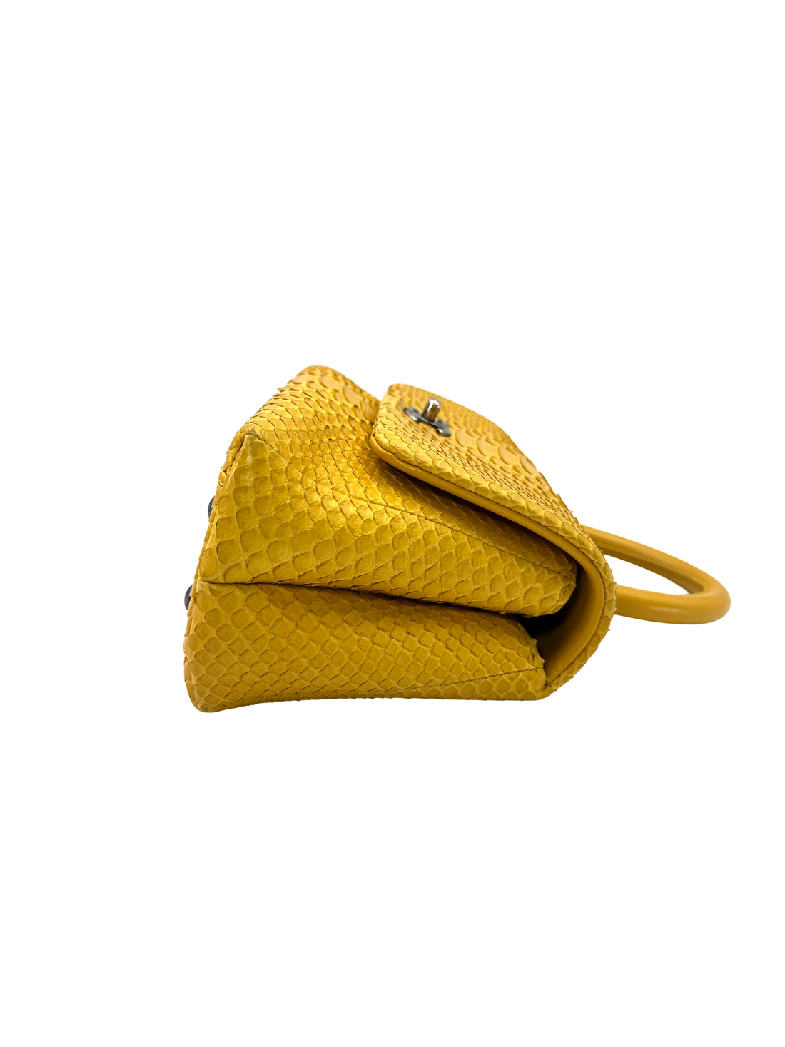 Chanel CoCo Handle Yellow Python Leather Shoulder Bag(22***10) CC2371