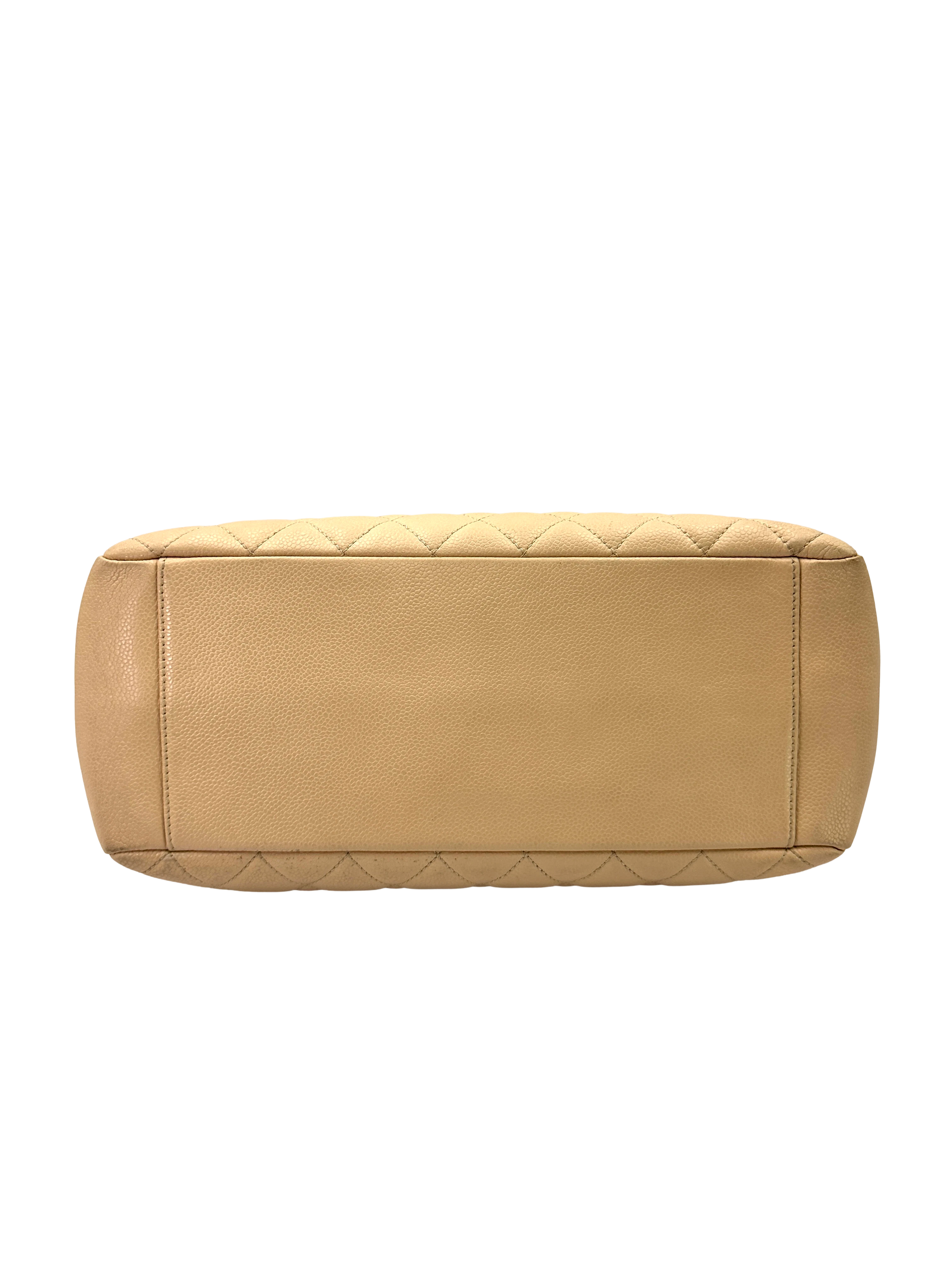 Chanel GST Beige Quilted Leather Handle Bag(15***70) CC2354