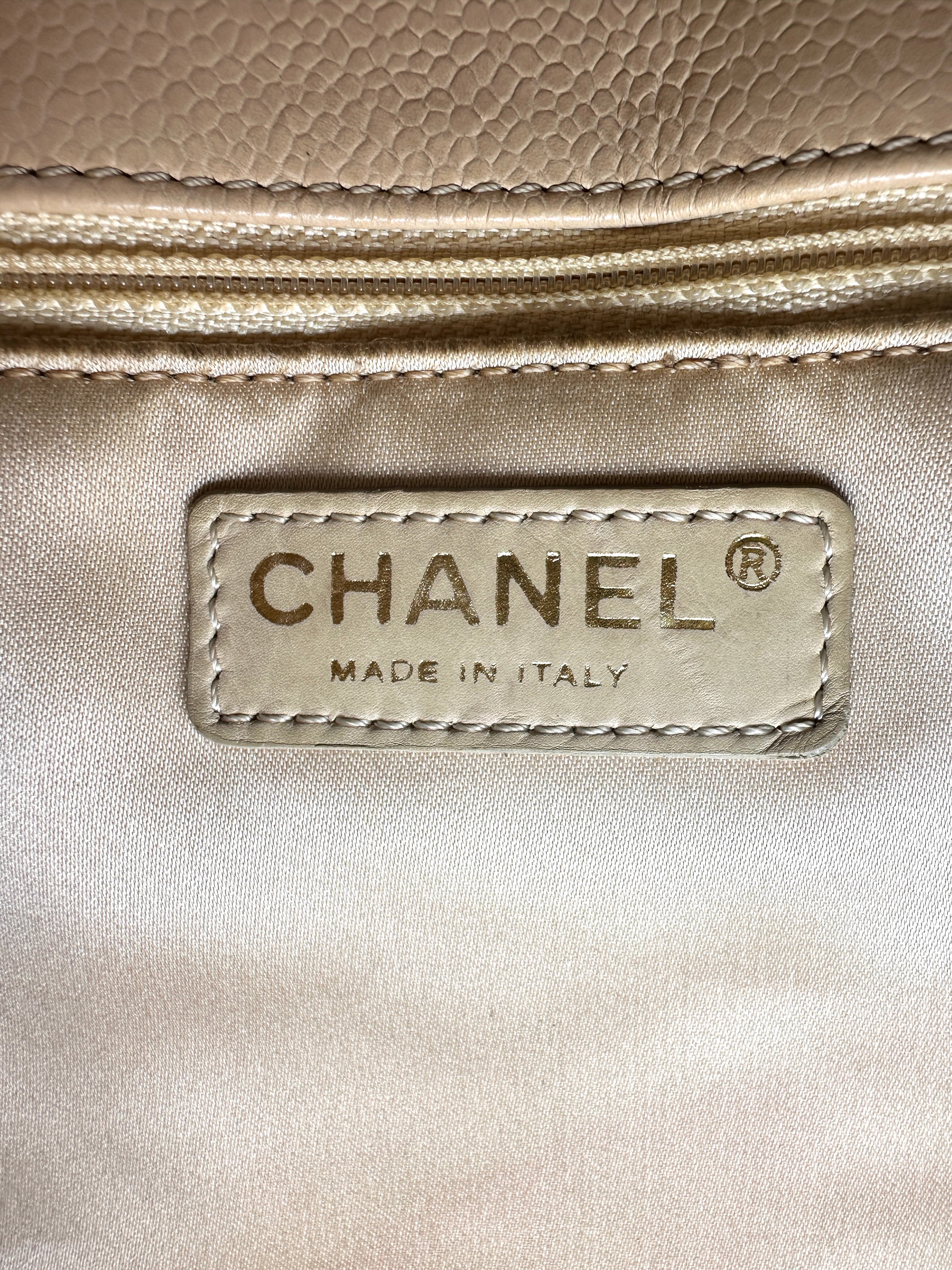Chanel GST Beige Quilted Leather Handle Bag(15***70) CC2354