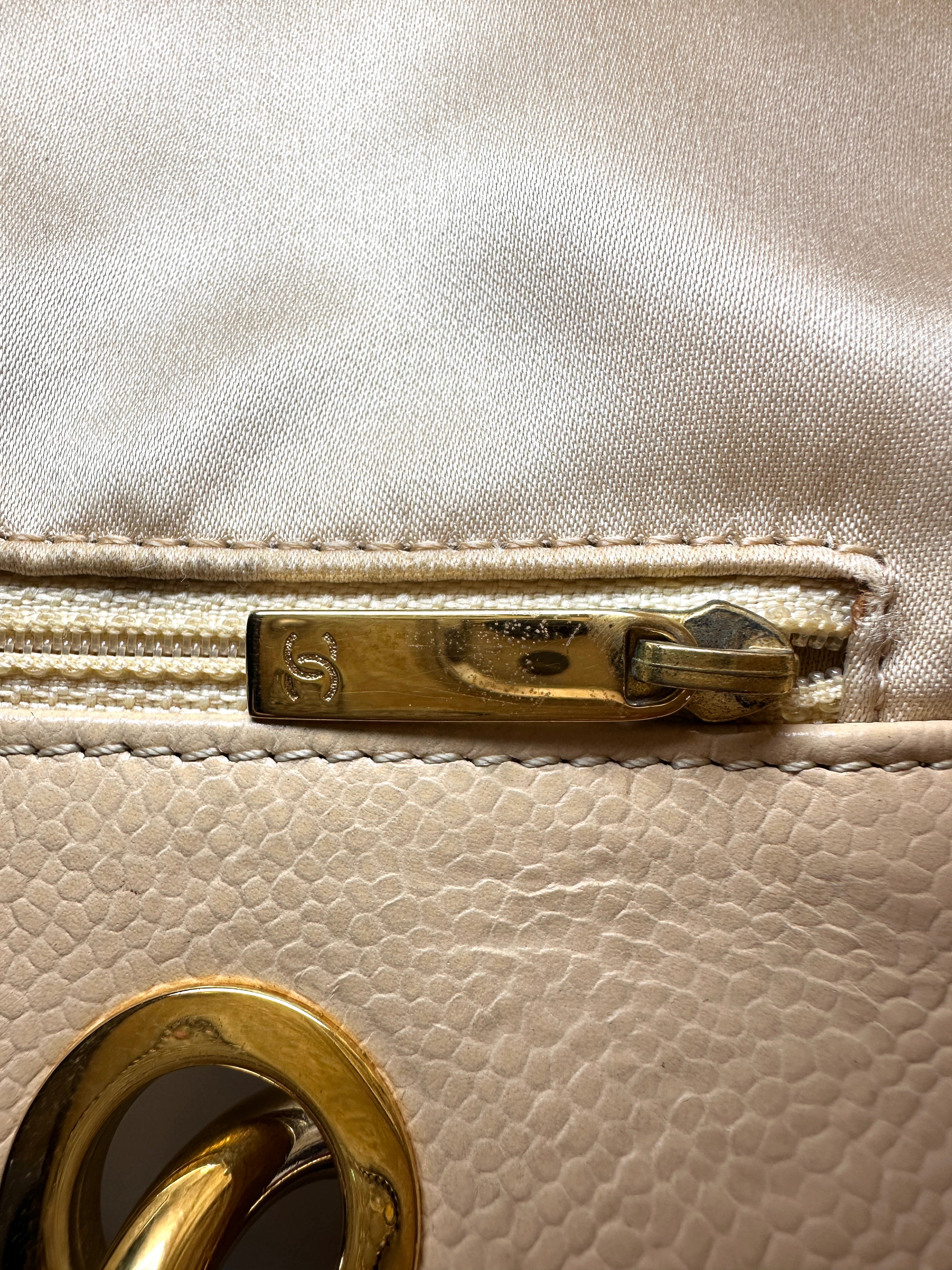 Chanel GST Beige Quilted Leather Handle Bag(15***70) CC2354