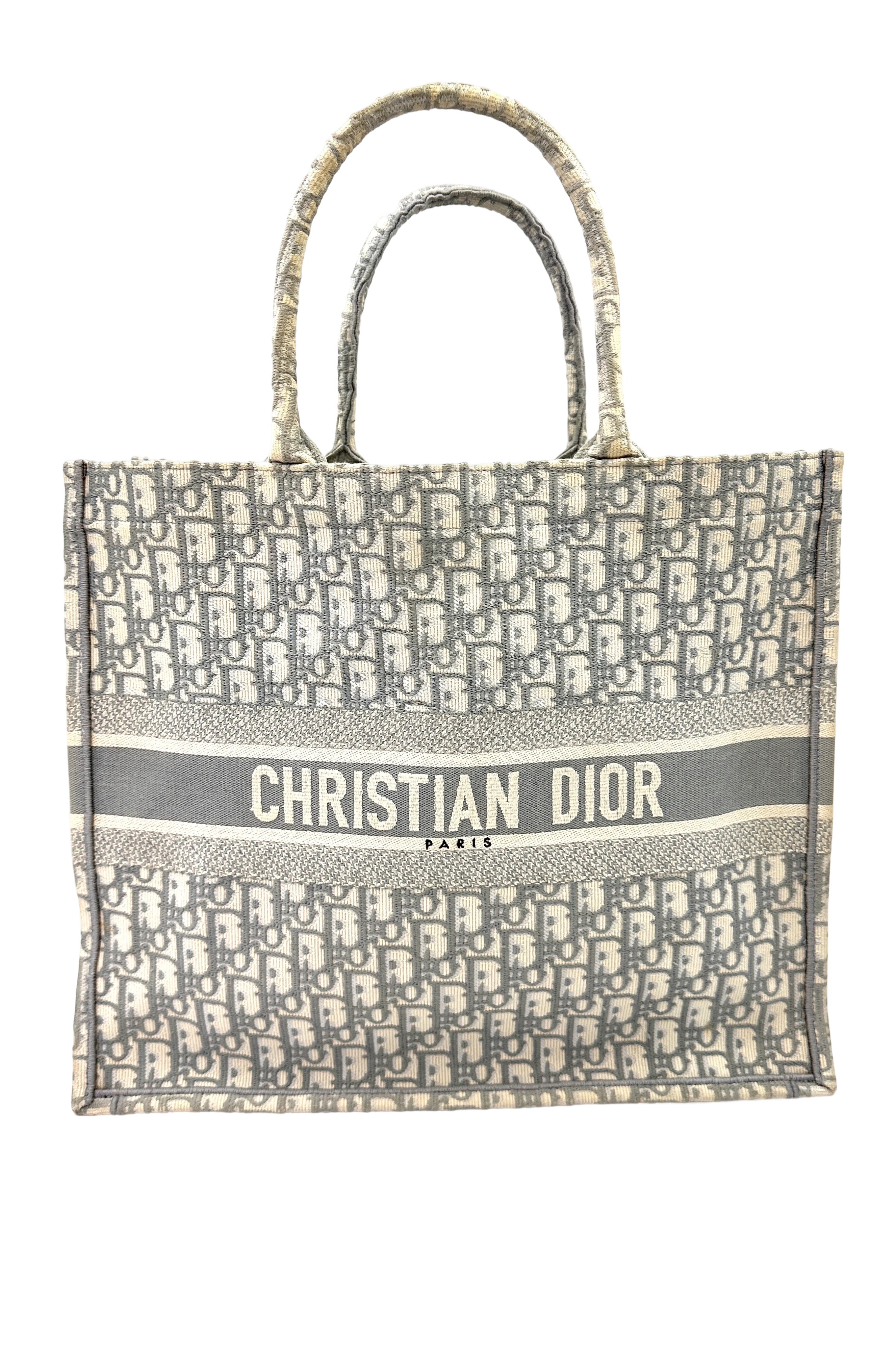 Christian Dior Oblique Embroidered Canvas Book Tote Bag DR842
