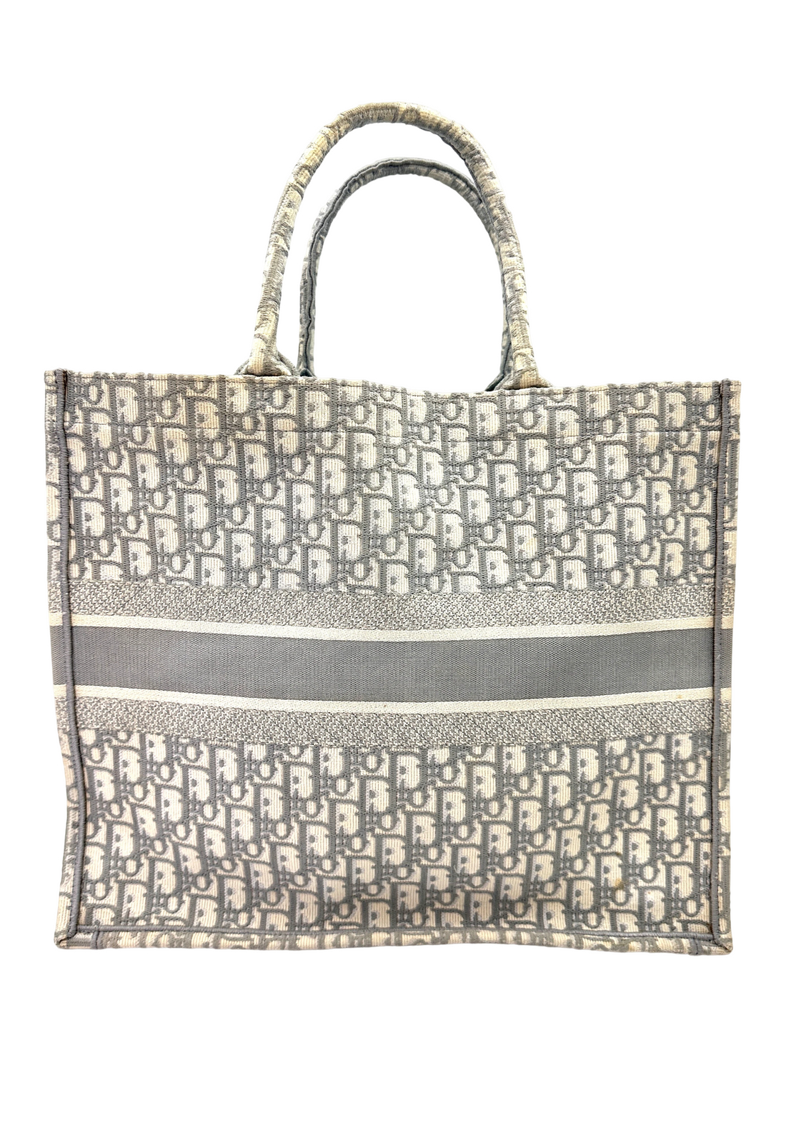 Christian Dior Oblique Embroidered Canvas Book Tote Bag DR842