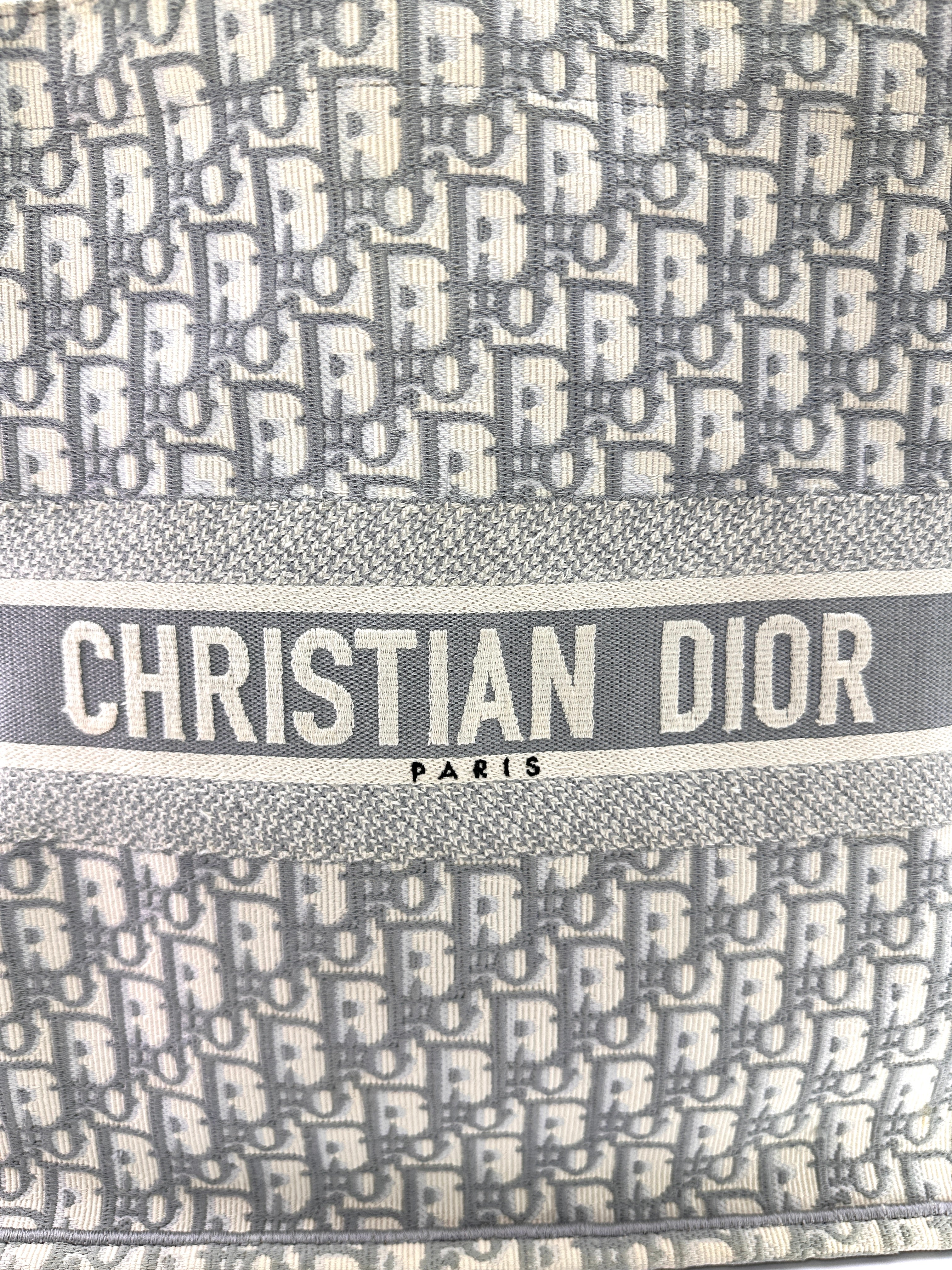 Christian Dior Oblique Embroidered Canvas Book Tote Bag DR842