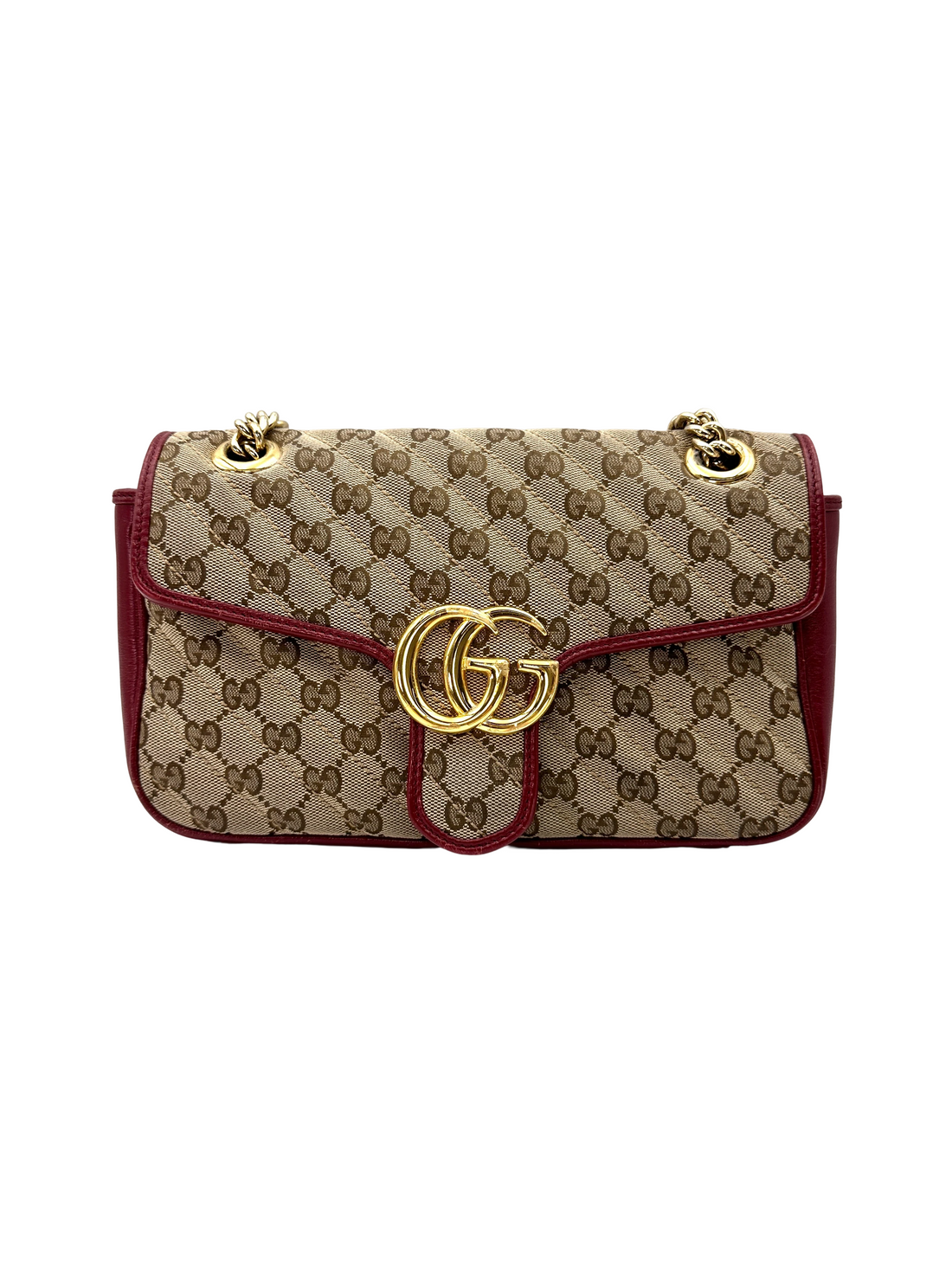 Gucci GG Marmont Beige Supreme Canvas Shoulder Bag GG1370