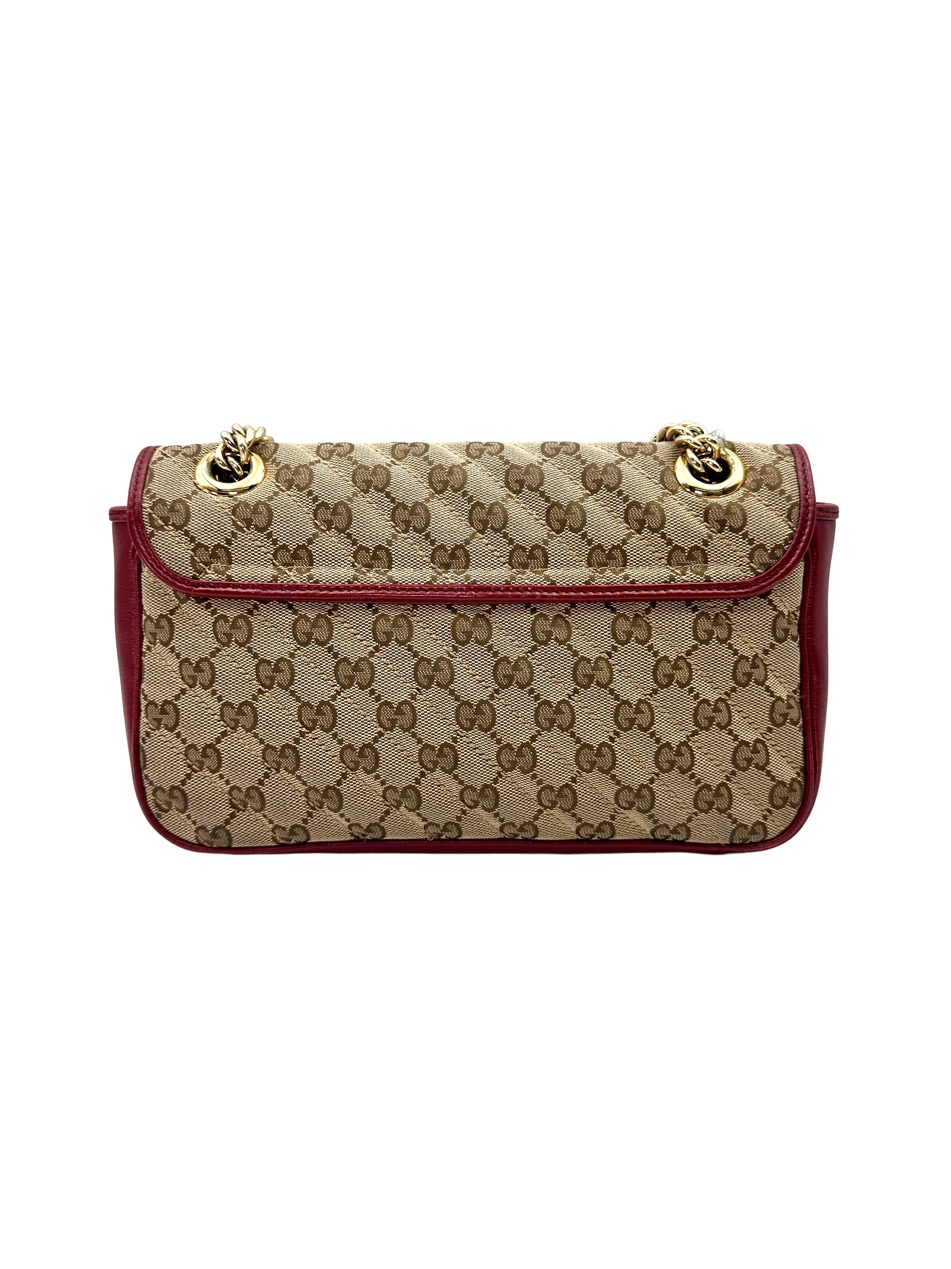 Gucci GG Marmont Beige Supreme Canvas Shoulder Bag GG1370