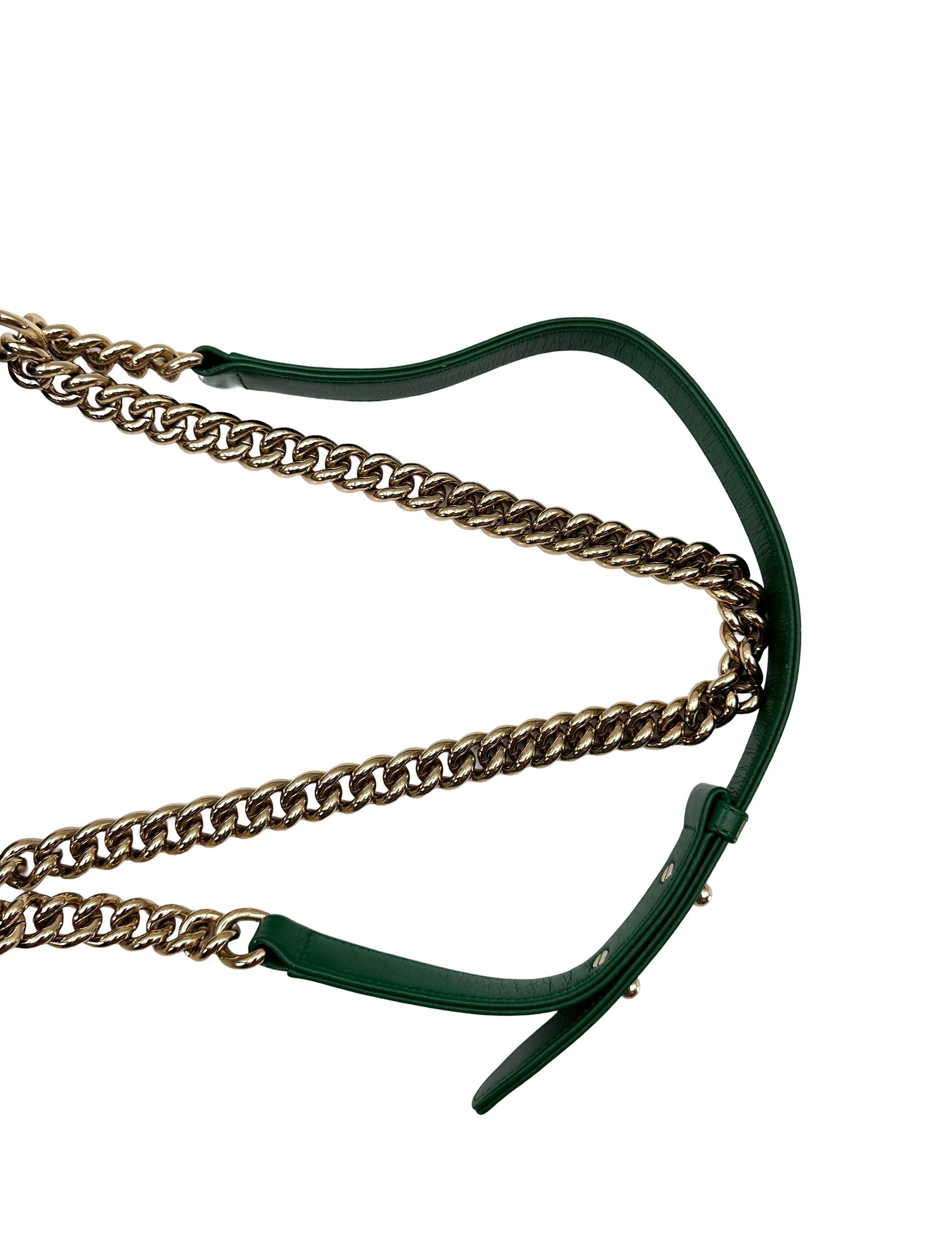 Chanel LeBoy Green Woven Knit Small Size Flap Bag With Gold Buckle(26***44) CC2344