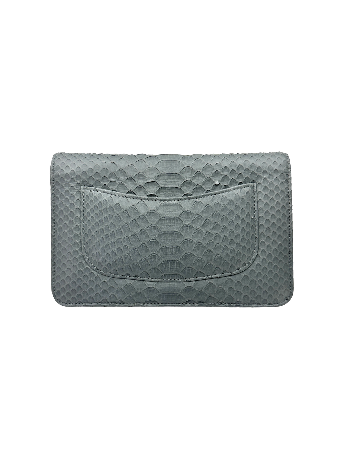 Chanel Blue Python Leather Wallet On Chain(25***08) CC2370