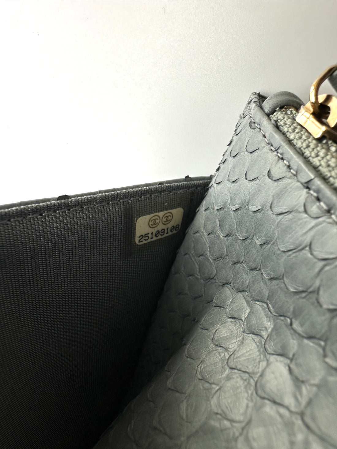 Chanel Blue Python Leather Wallet On Chain(25***08) CC2370