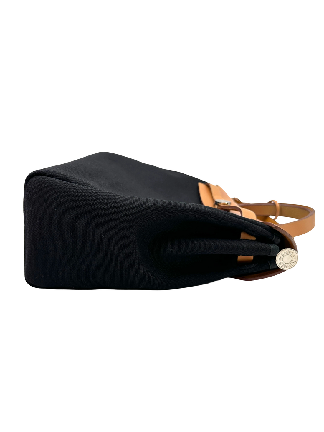 Hermes Herbag31 Black Toile Canvas Handle Bag HR137