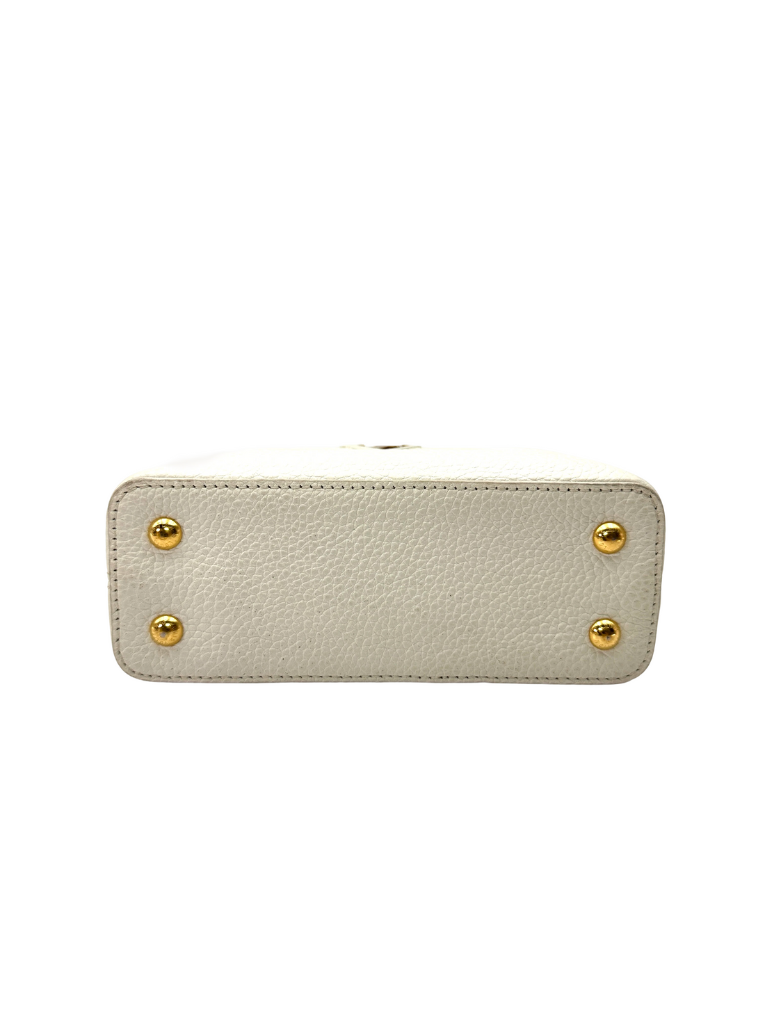 Louis Vuitton Capucines White Taurillon Leather Python Handle Bag LV3164