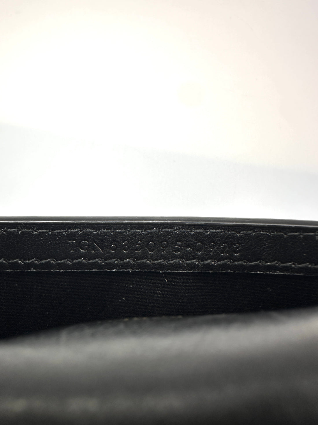 Saint Laurent Black Croc-Embossed Leather Wallet On Chain SL274