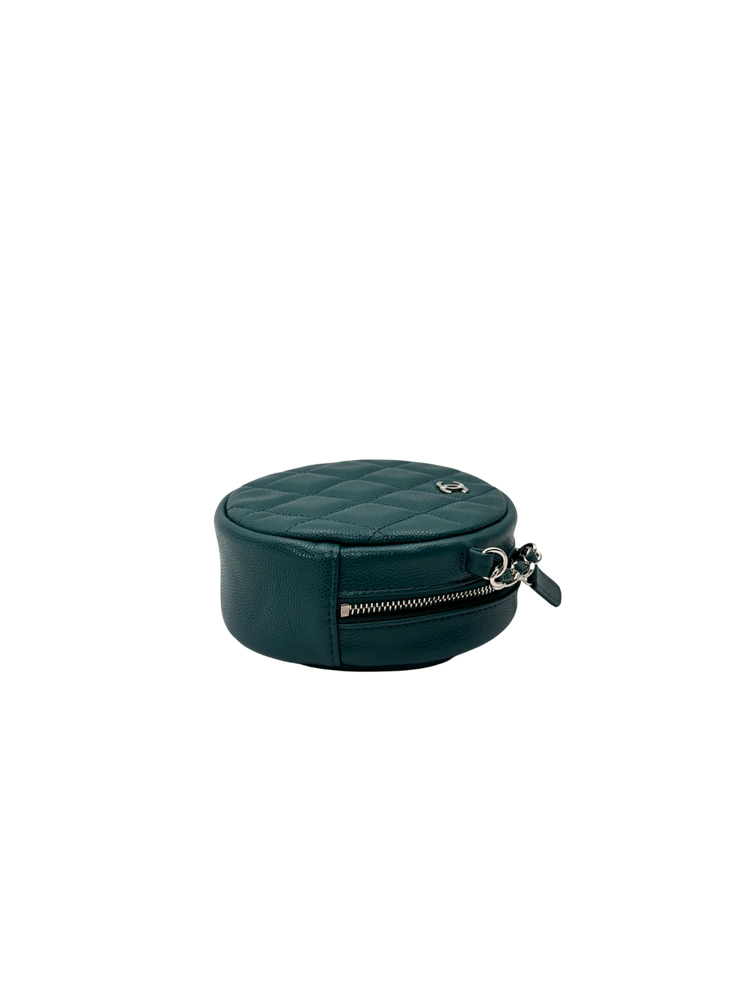 Chanel Green Quilted Leather Round Clutch(26***77) CC2349
