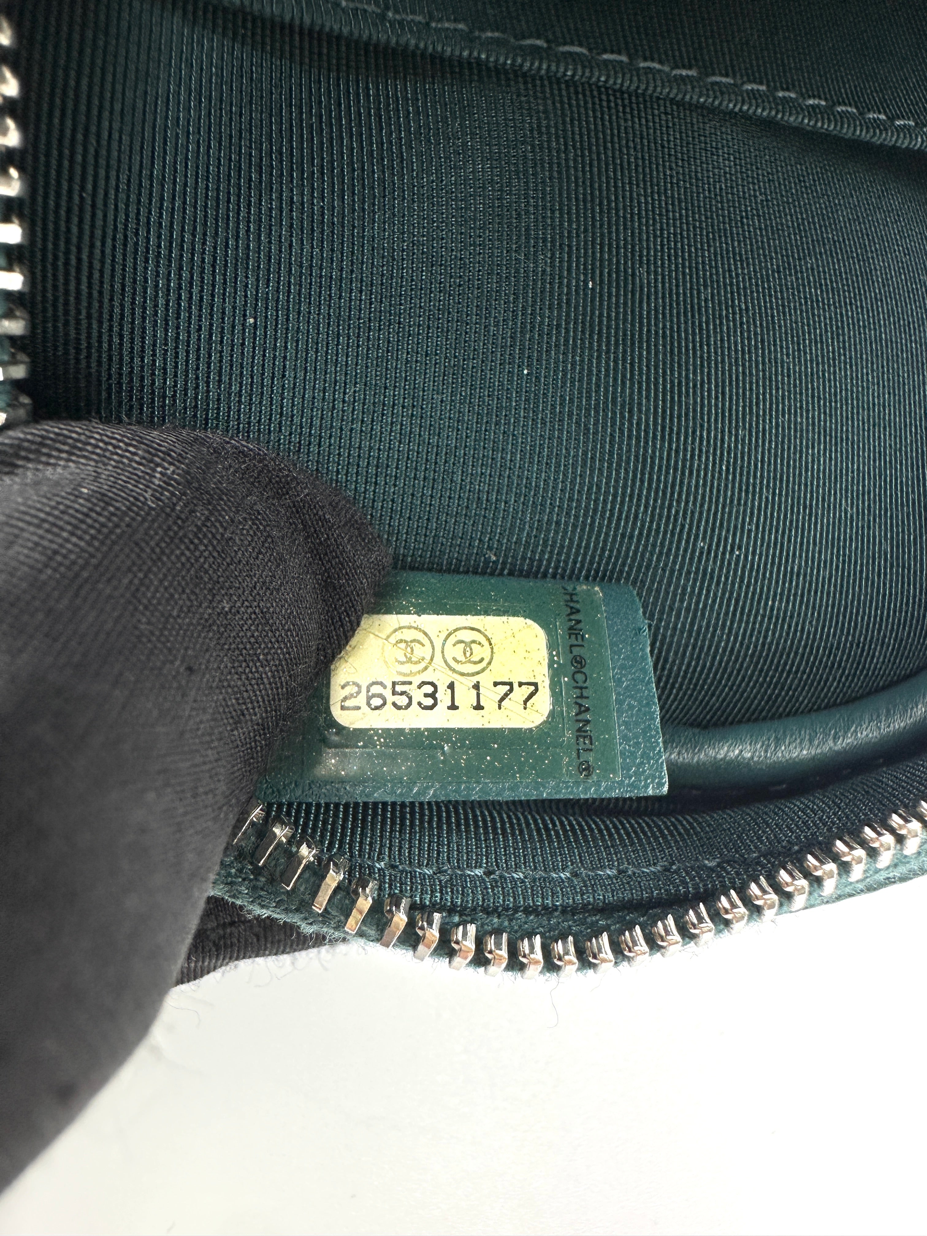 Chanel Green Quilted Leather Round Clutch(26***77) CC2349