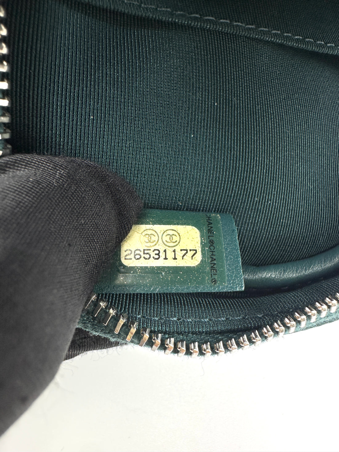 Chanel Green Quilted Leather Round Clutch(26***77) CC2349