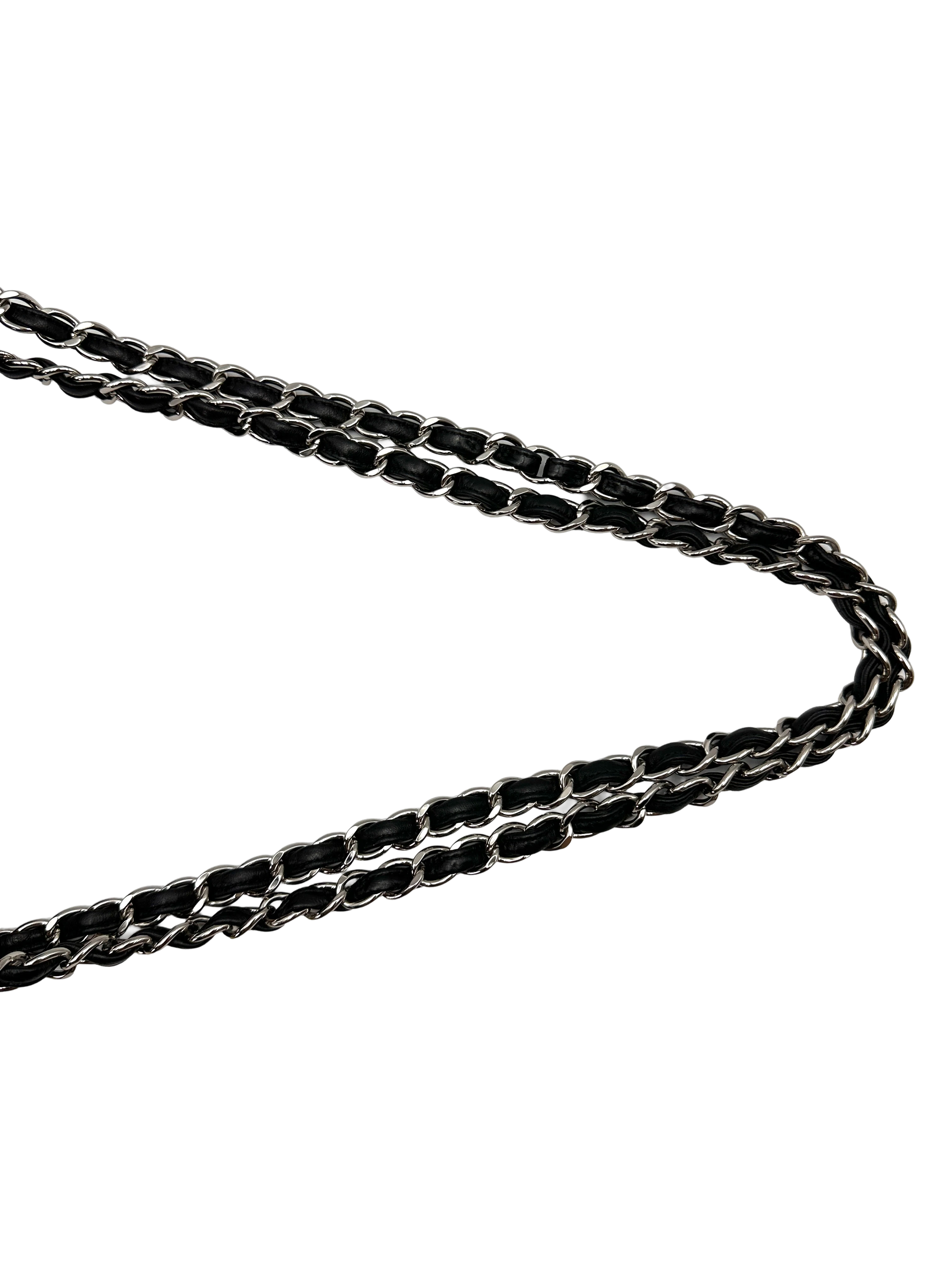 Chanel Classic Flap Black Quilted Lambskin Jumbo Shoulder Bag With Silver Buckle(18***22) CC2355