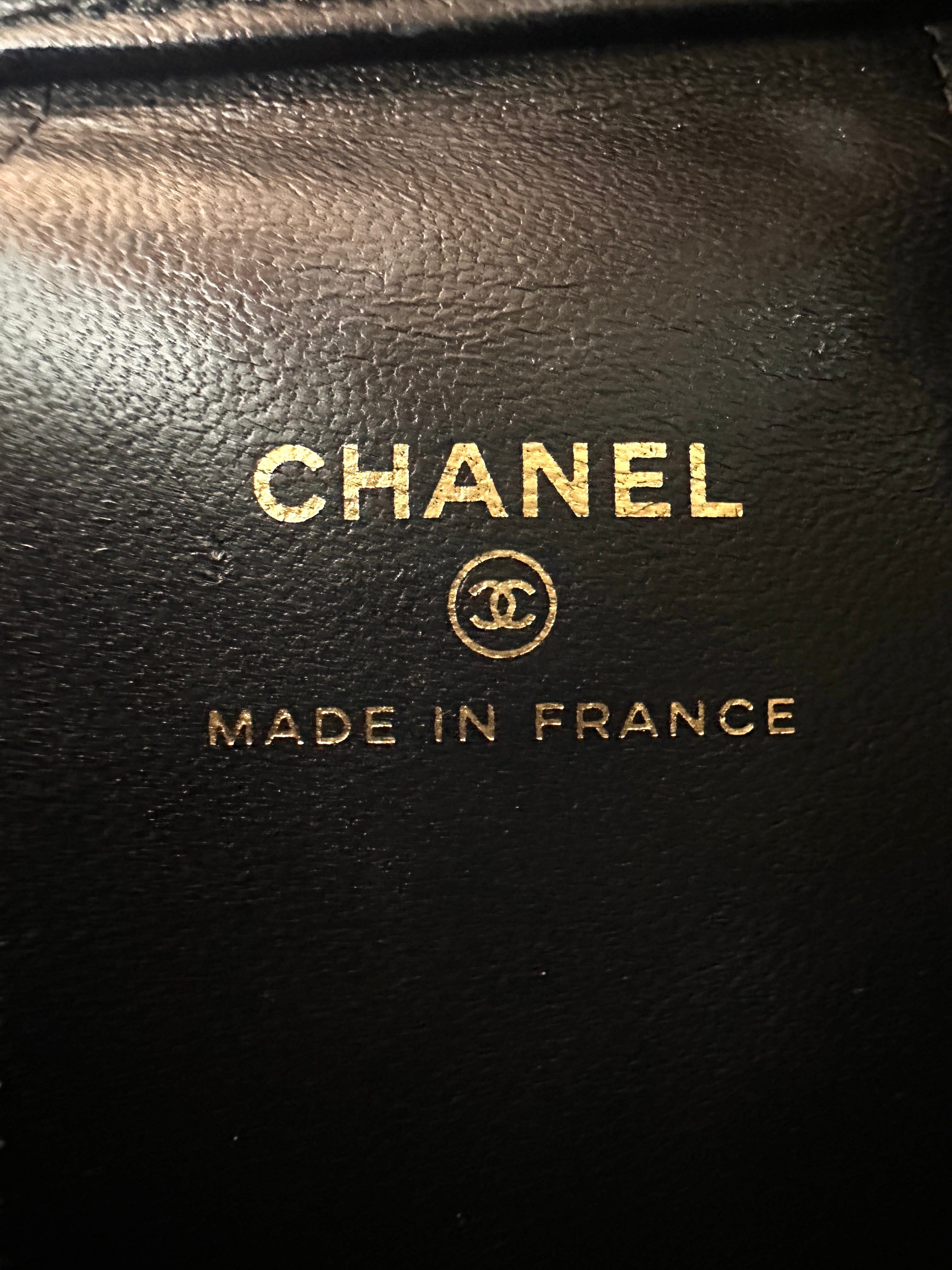 Chanel Black Quilted Leather Top Handle Vanity Case(K7***5K) CC2359