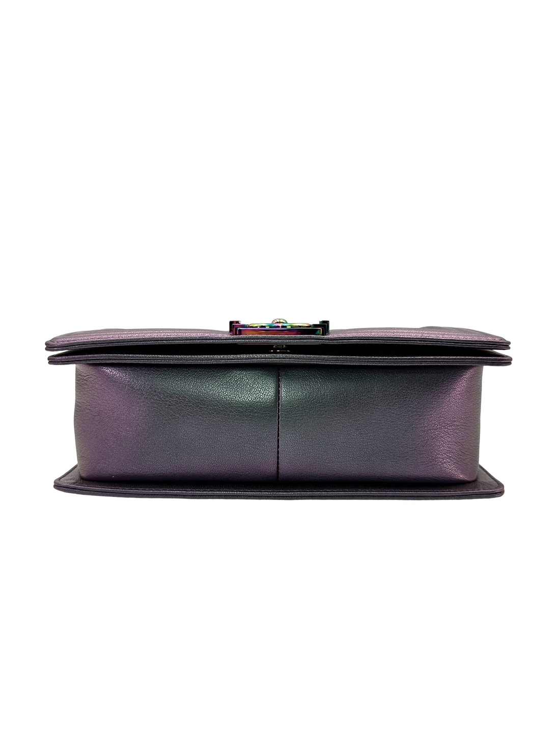Chanel LeBoy Iridescent Purple Quilted Leather Medium Size Flap Bag(21***66) CC2353